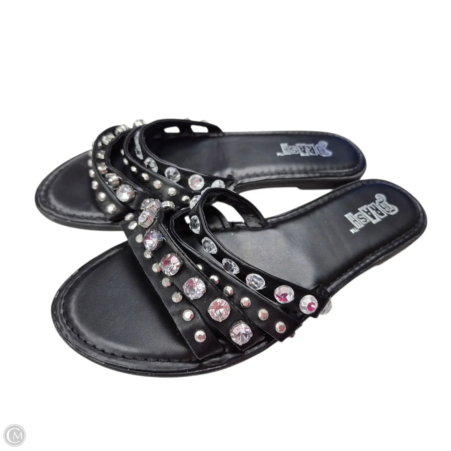 Sandals Flats By Brash In Black, Size: 7.5