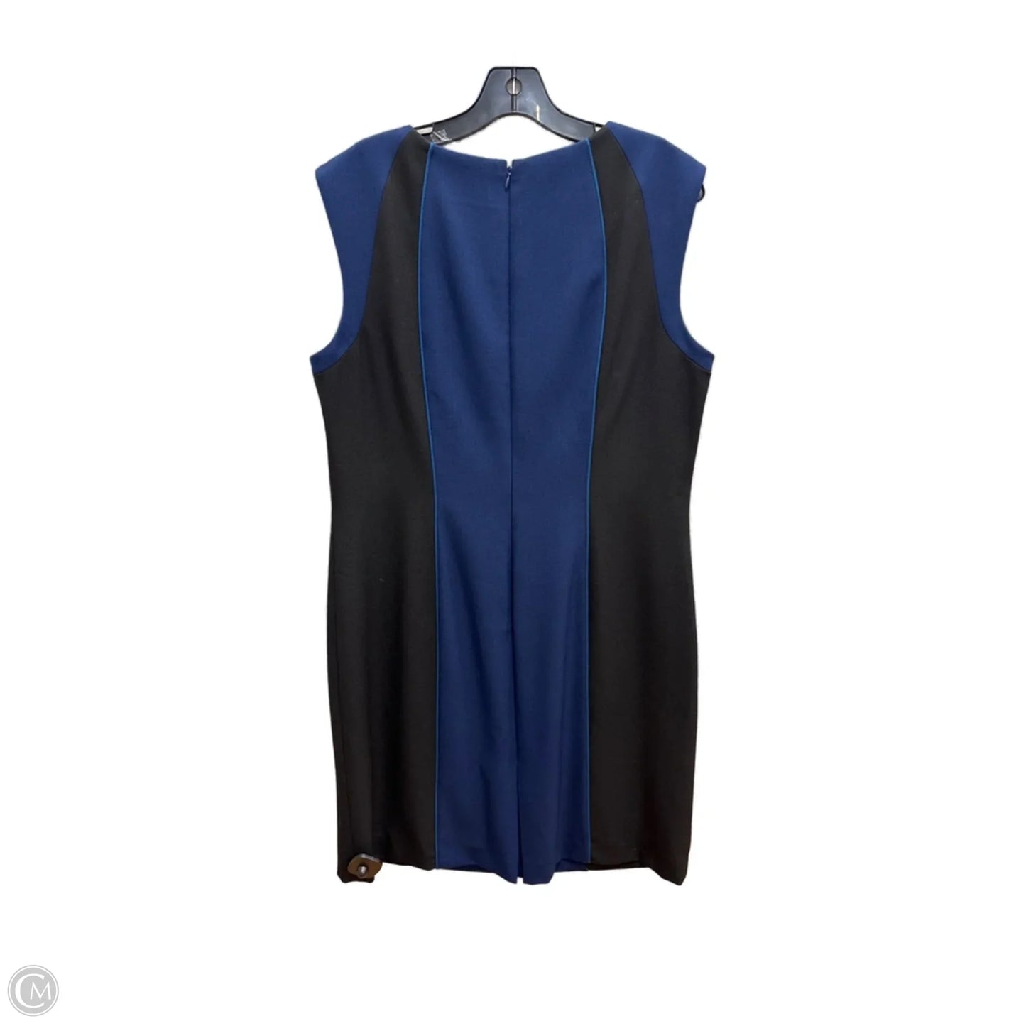 Dress Work By Tahari By Arthur Levine In Black & Blue, Size: 14
