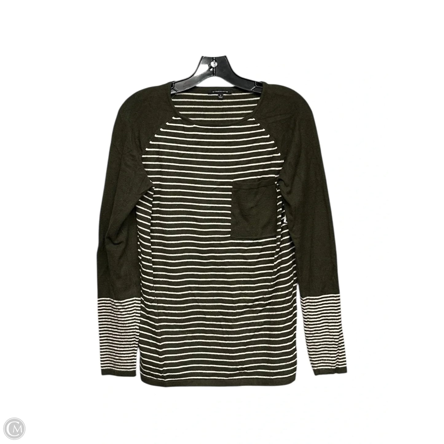 Sweater By Staccato In Green & White, Size: S