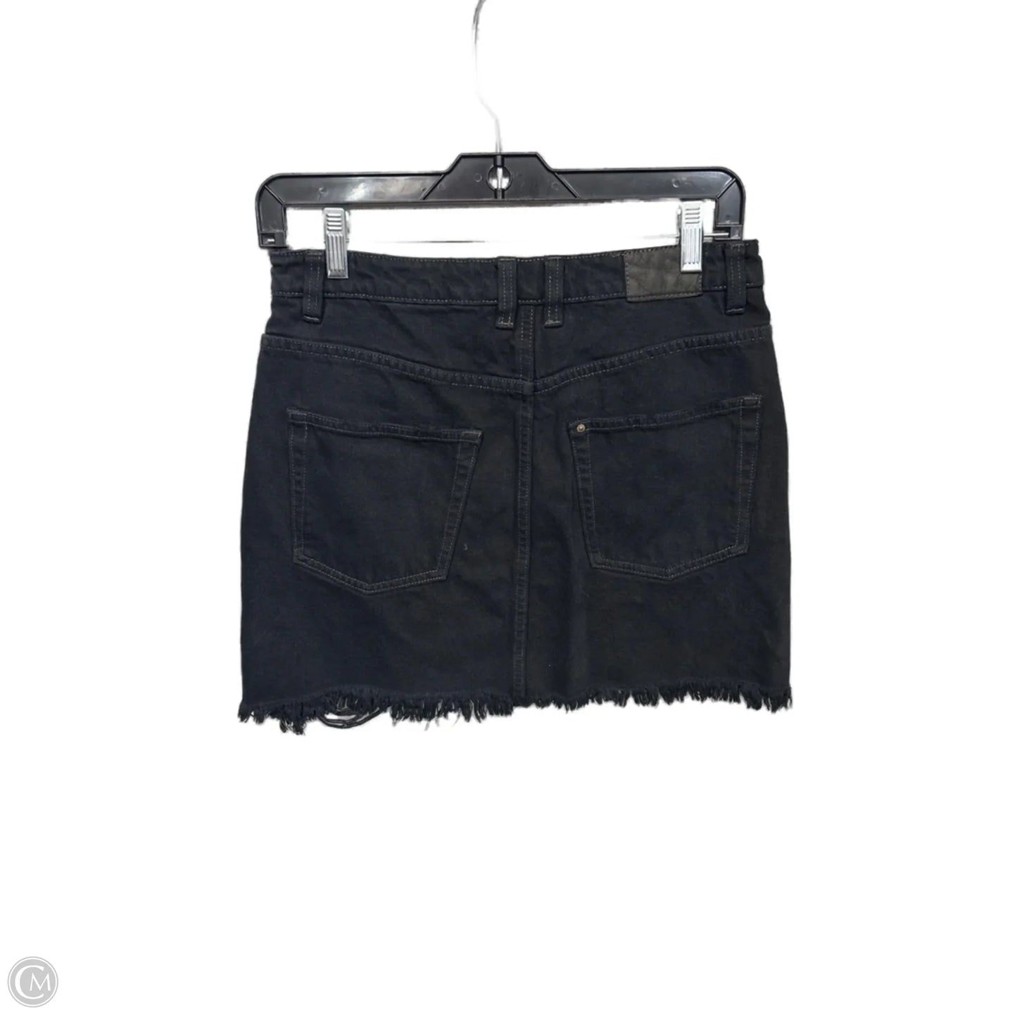 Skirt Mini & Short By Zara In Black Denim, Size: S