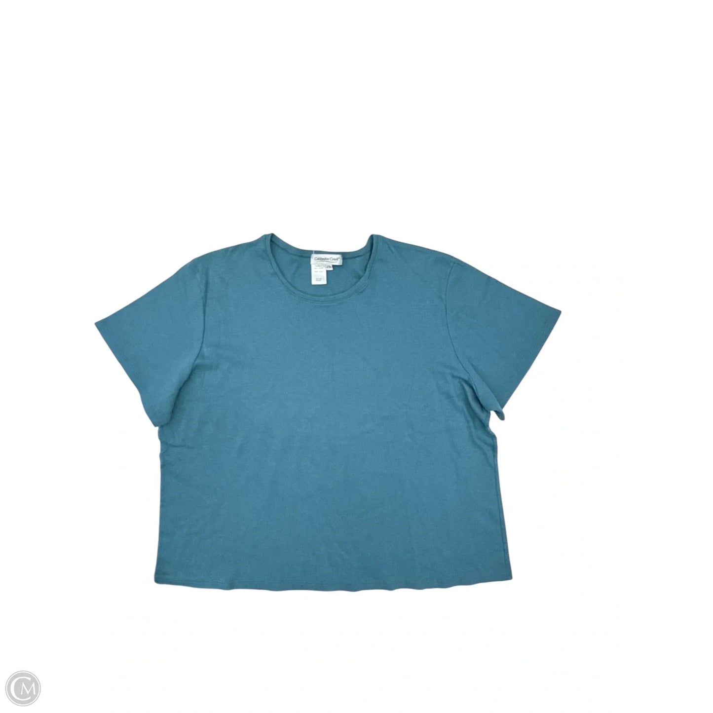 Top Short Sleeve By Coldwater Creek In Teal, Size: 2x