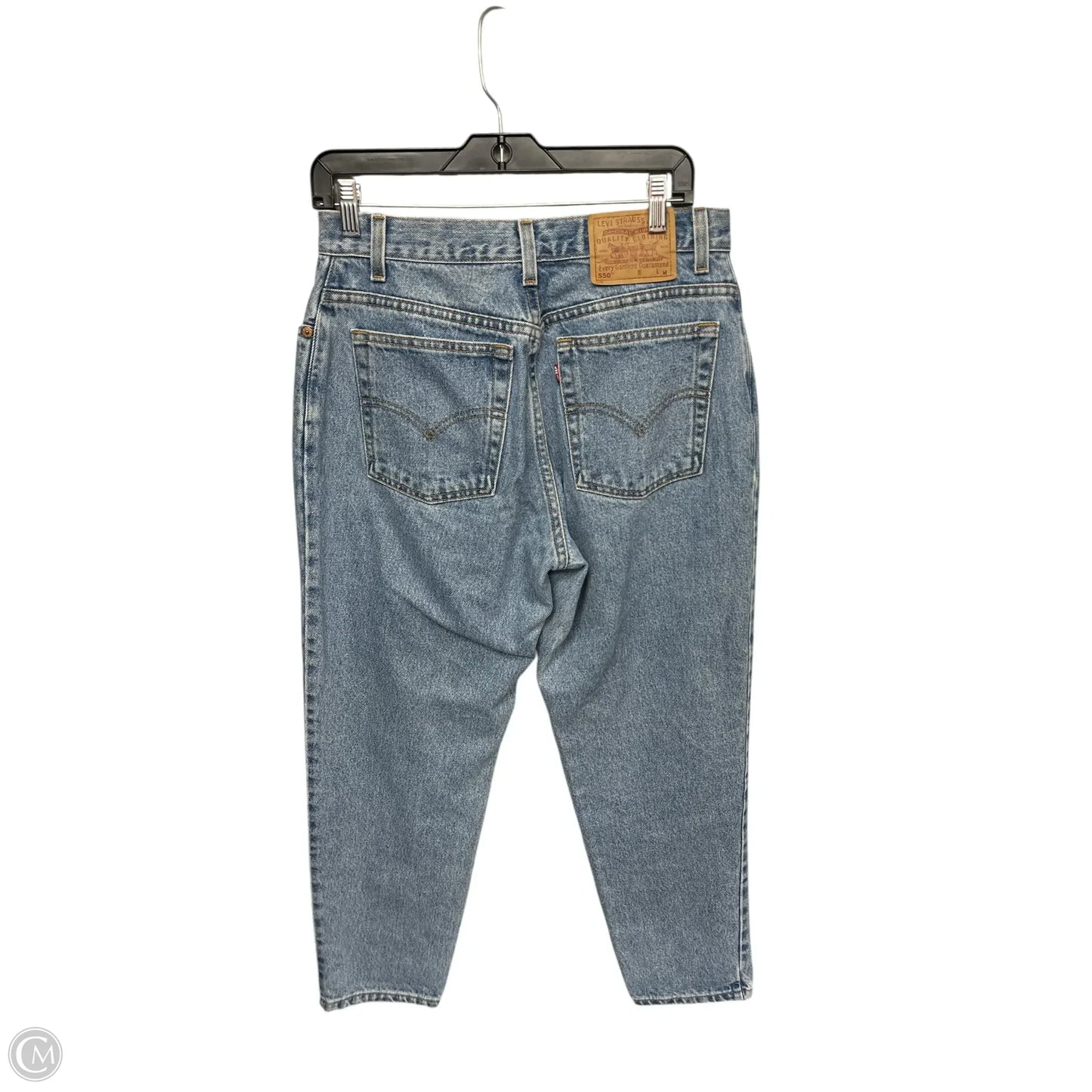 Jeans Straight By Levis In Blue Denim, Size: 12