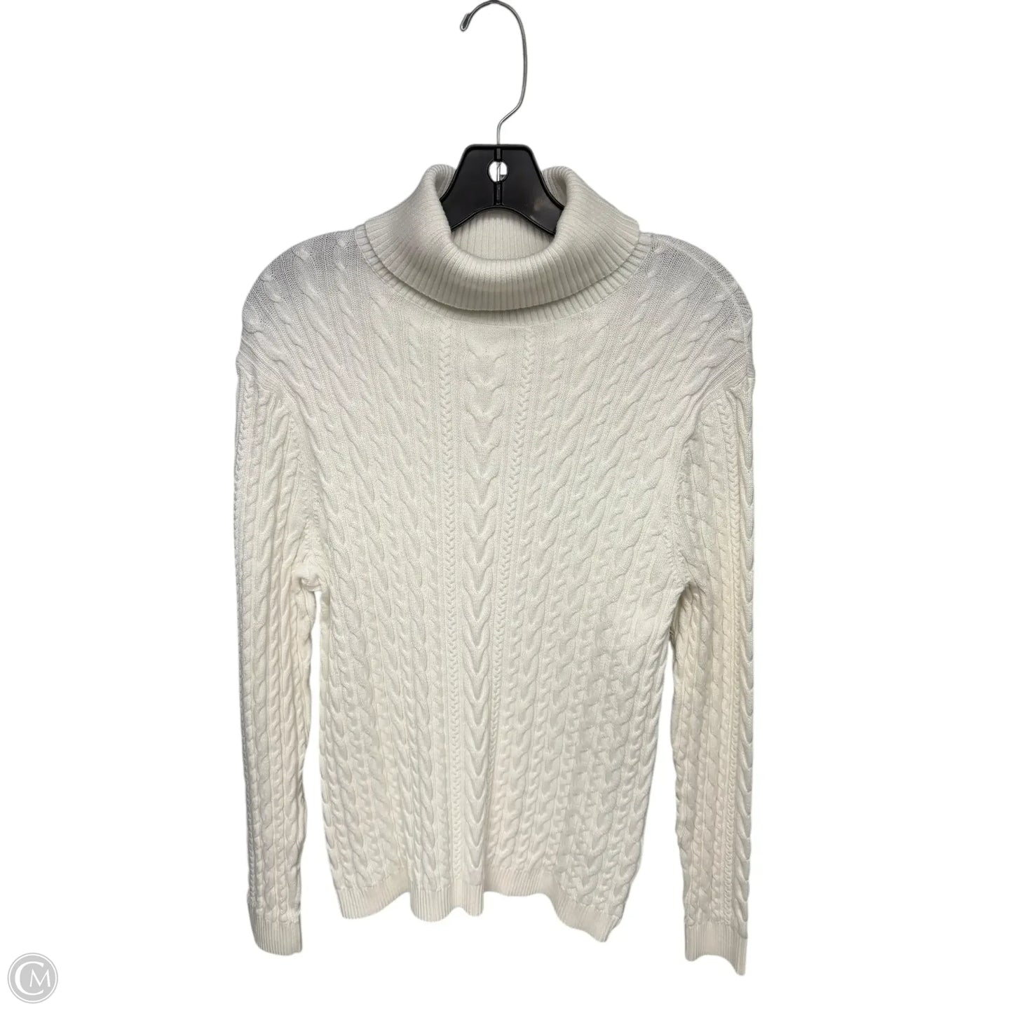 Sweater By Lands End In Cream, Size: Xl