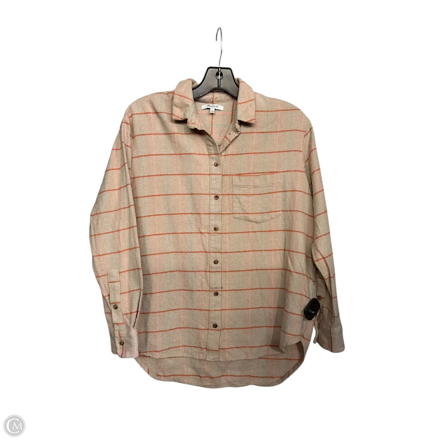 Top Long Sleeve By Madewell In Brown, Size: S