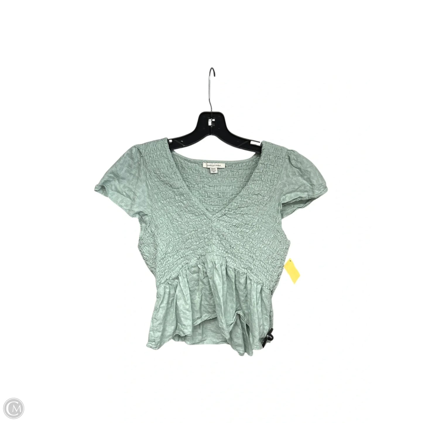 Top Short Sleeve By American Eagle In Green, Size: M