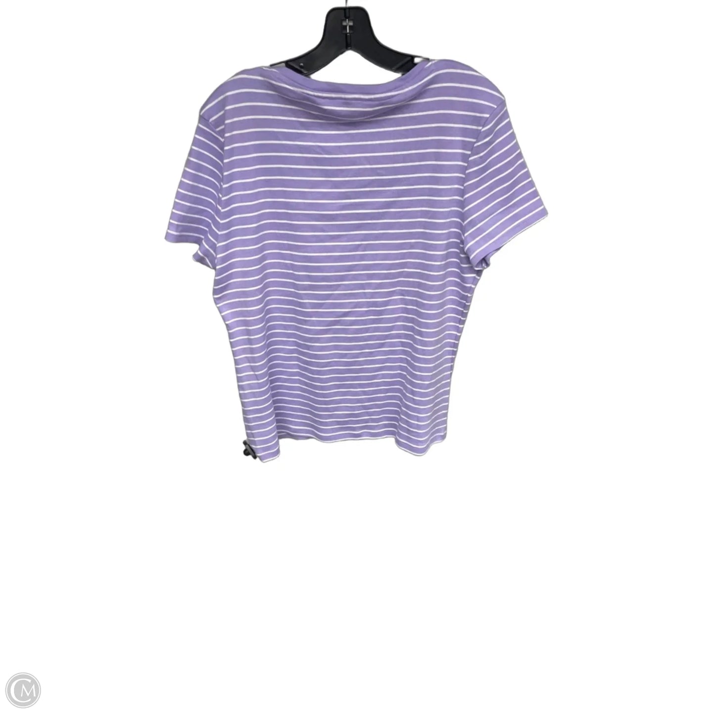 Top Short Sleeve By Tommy Hilfiger In Purple, Size: Xl