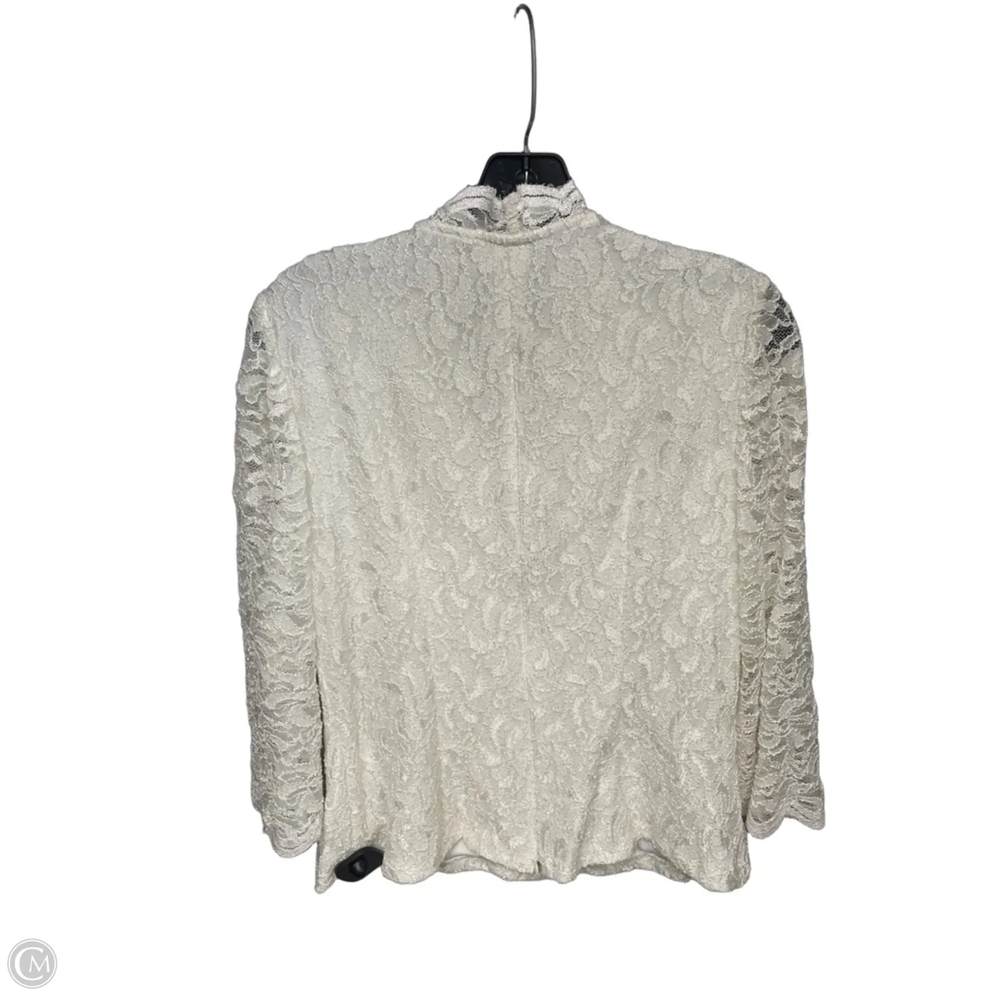 Blouse 3/4 Sleeve By Alex Evenings In Cream, Size: M