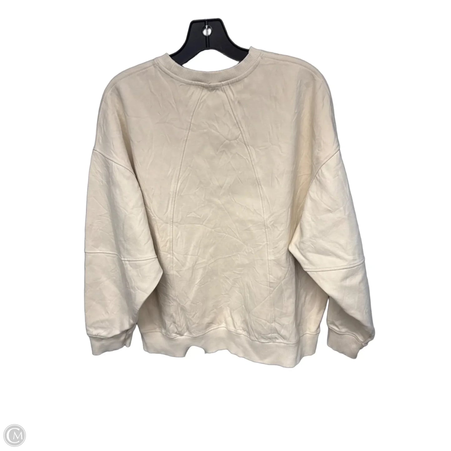 Sweatshirt Crewneck By Zara In Cream, Size: S