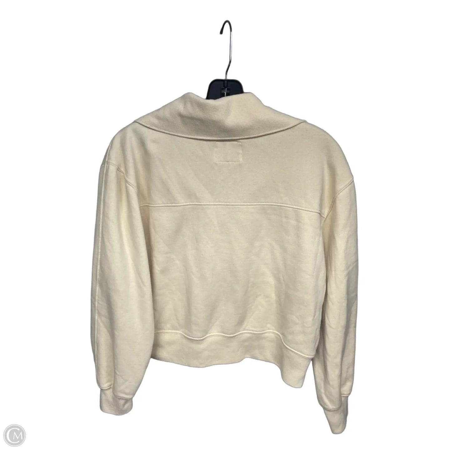 Sweatshirt Collar By Abercrombie And Fitch In Cream, Size: S