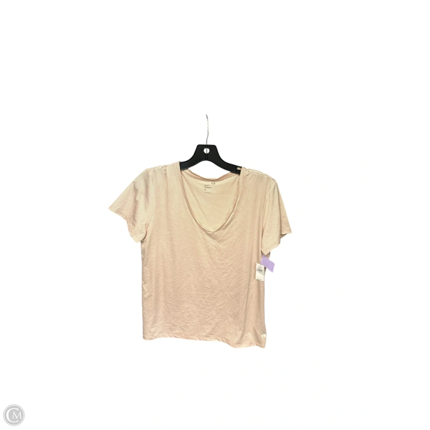 Top Short Sleeve By Gap In Striped Pattern, Size: M