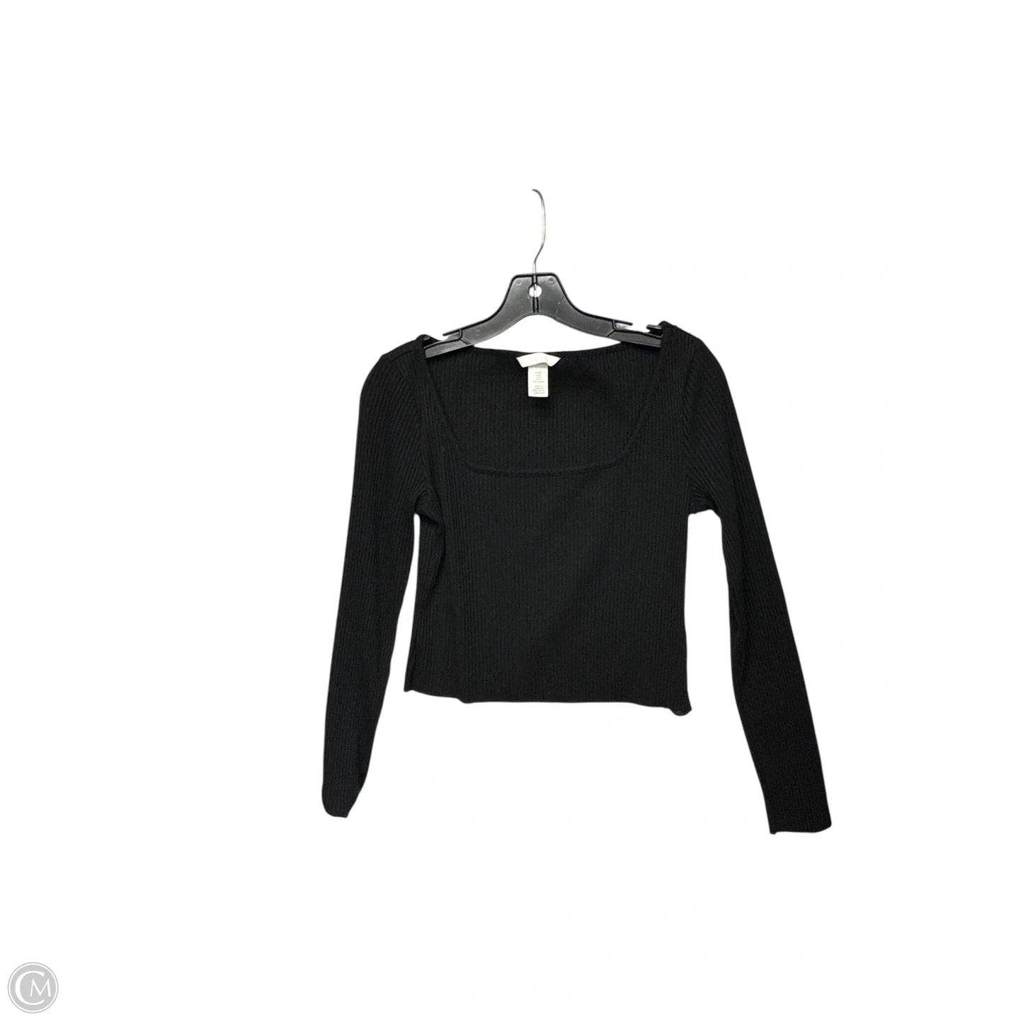 Top Long Sleeve By H&m In Black, Size: M