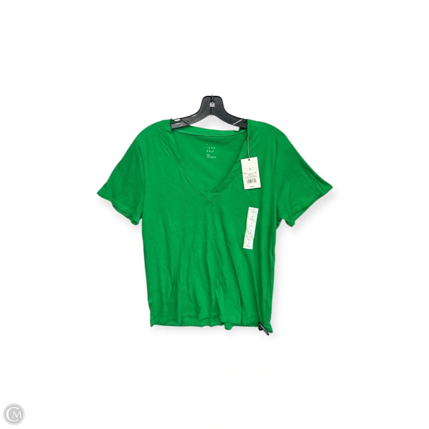 Top Short Sleeve Basic By A New Day In Green, Size: S