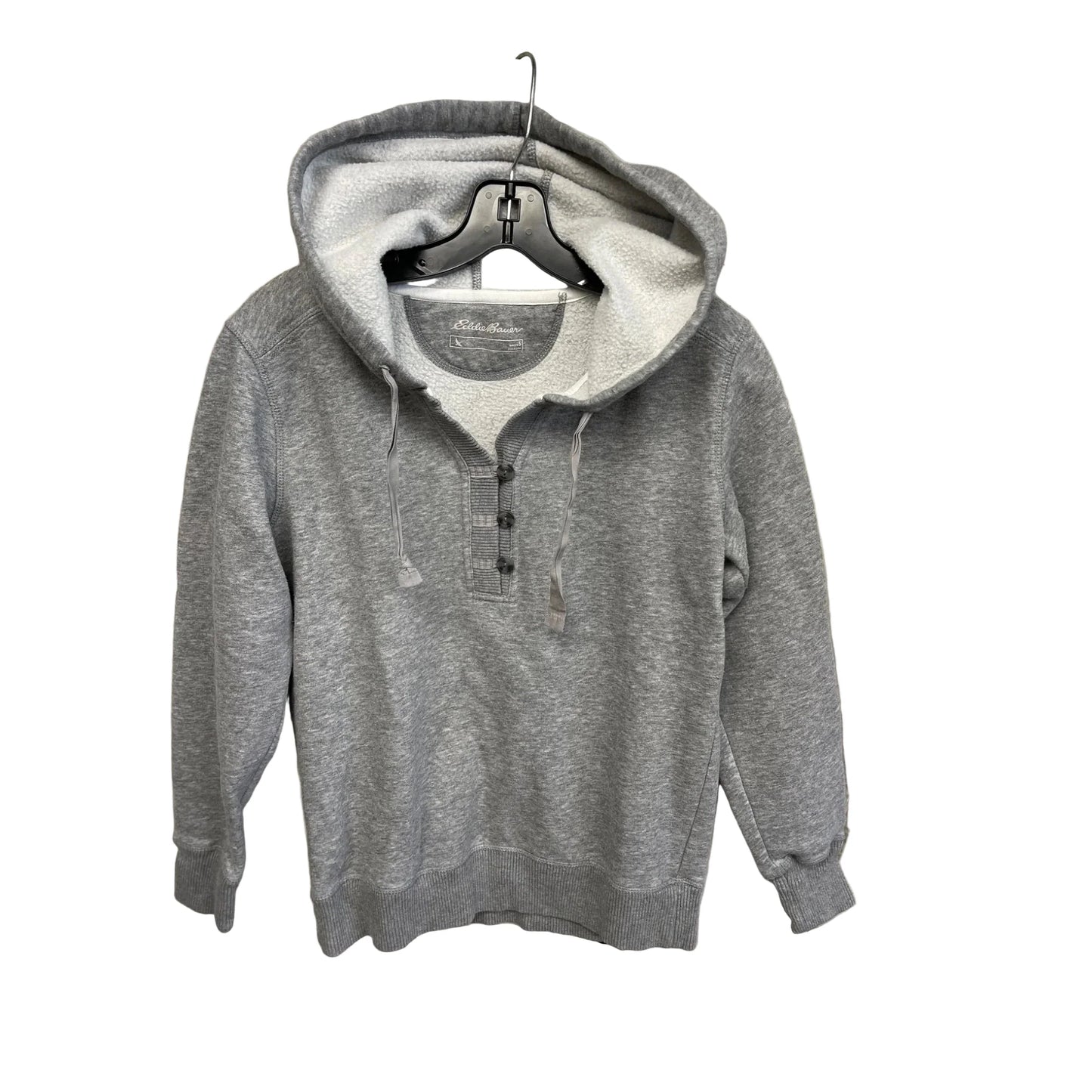 Sweatshirt Hoodie By Eddie Bauer In Grey, Size: S