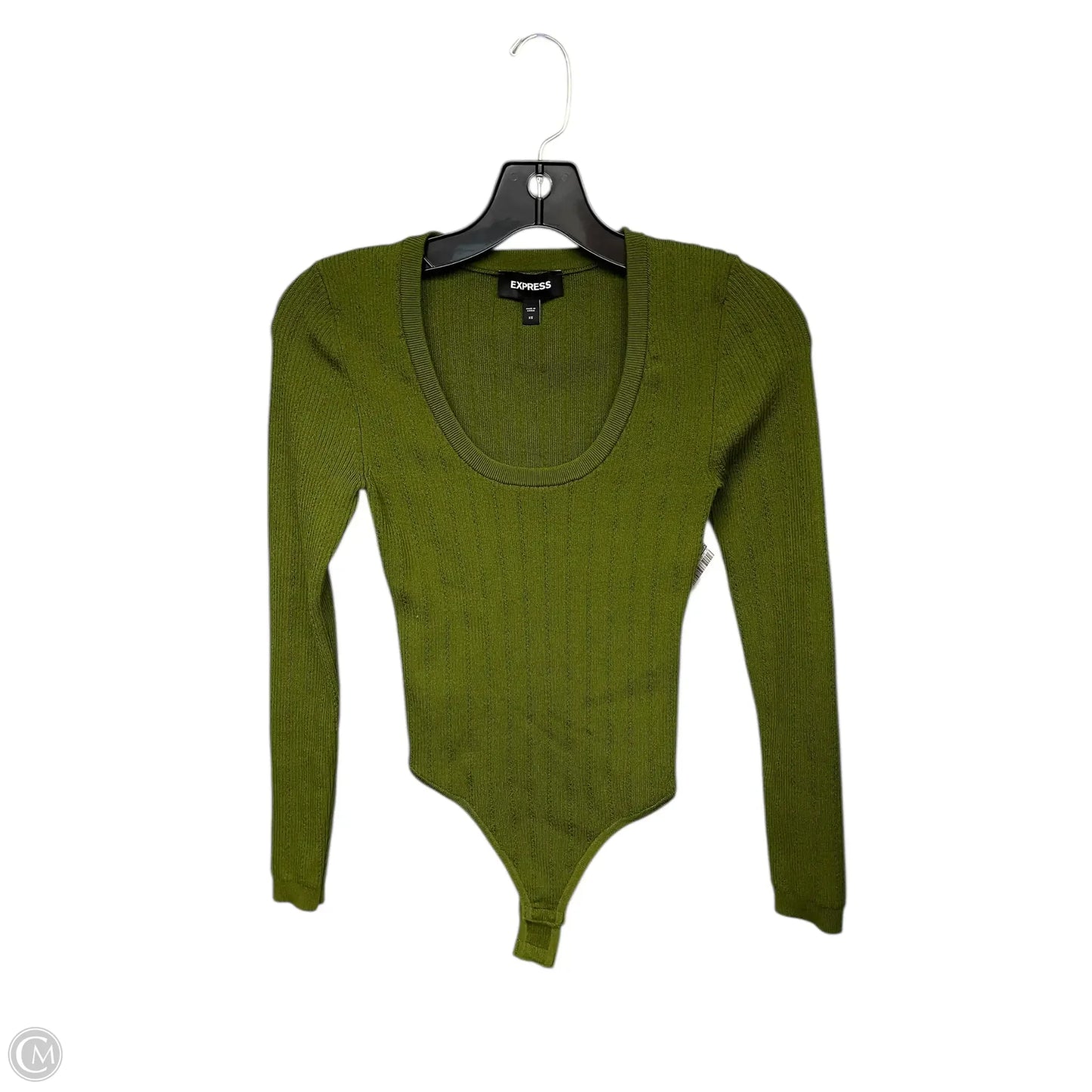 Bodysuit By Express In Green, Size: Xs