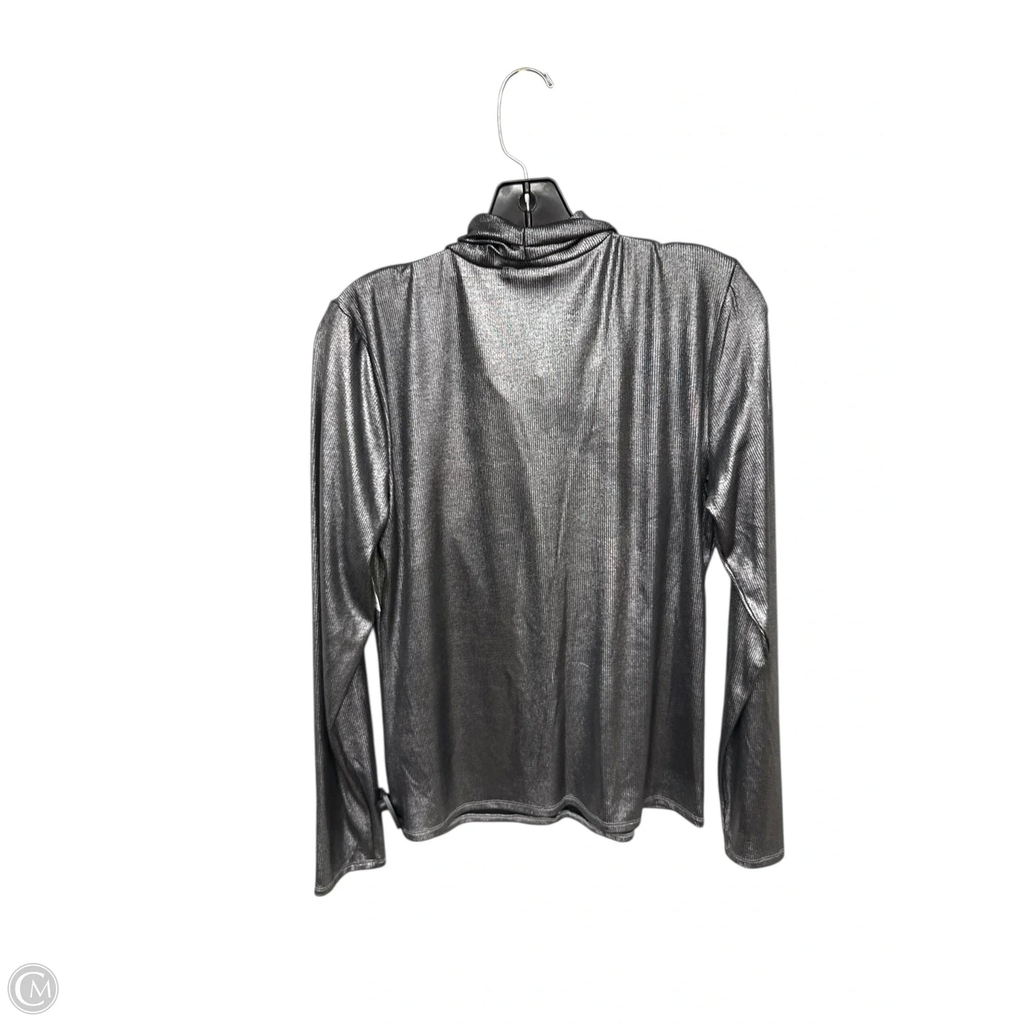 Top Long Sleeve By Halogen In Silver, Size: M