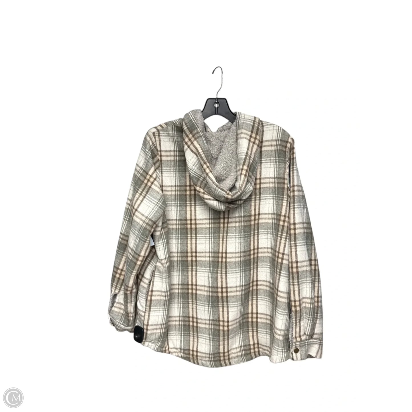 Jacket Shirt By Clothes Mentor In Plaid Pattern, Size: L