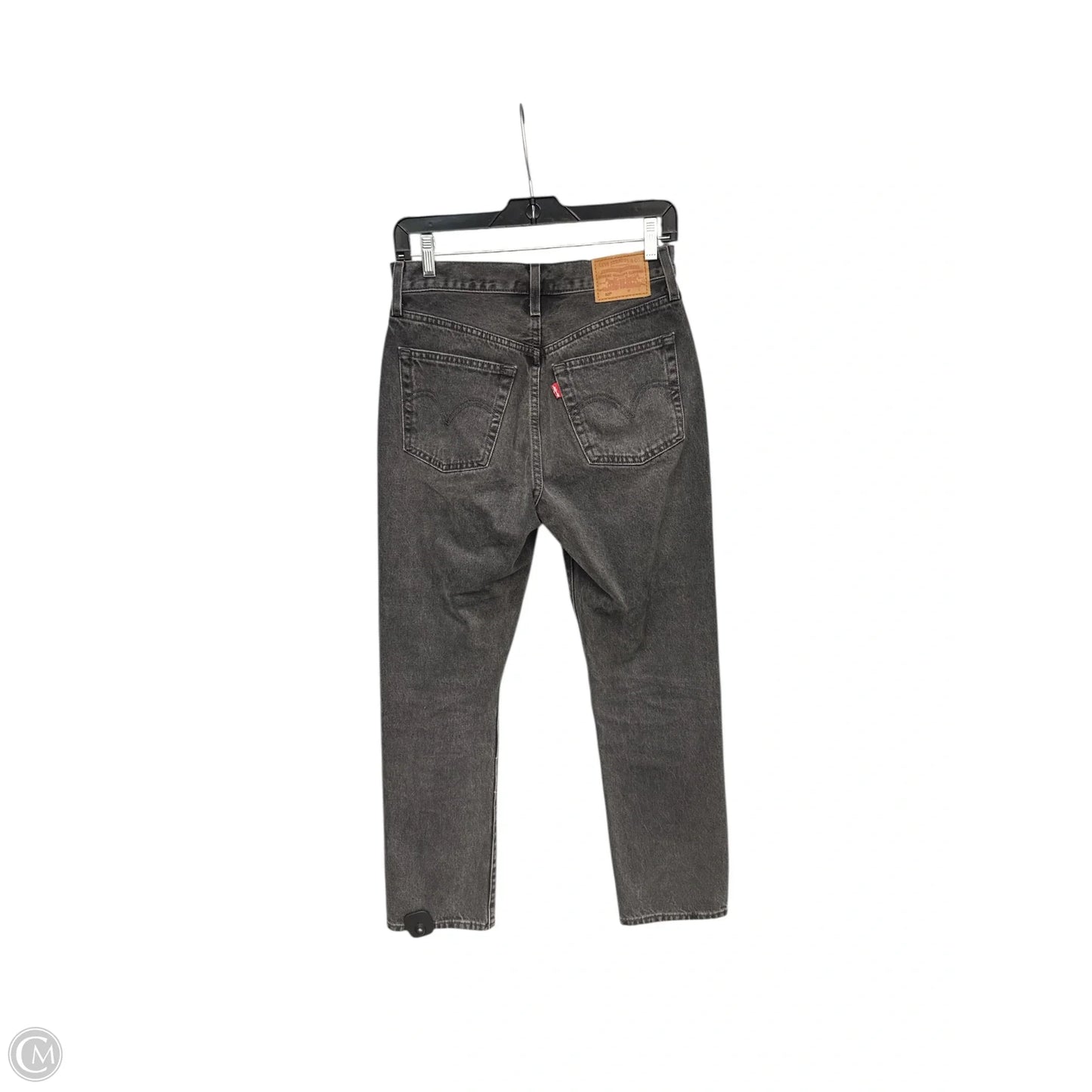 Jeans Straight By Levis In Black Denim, Size: S