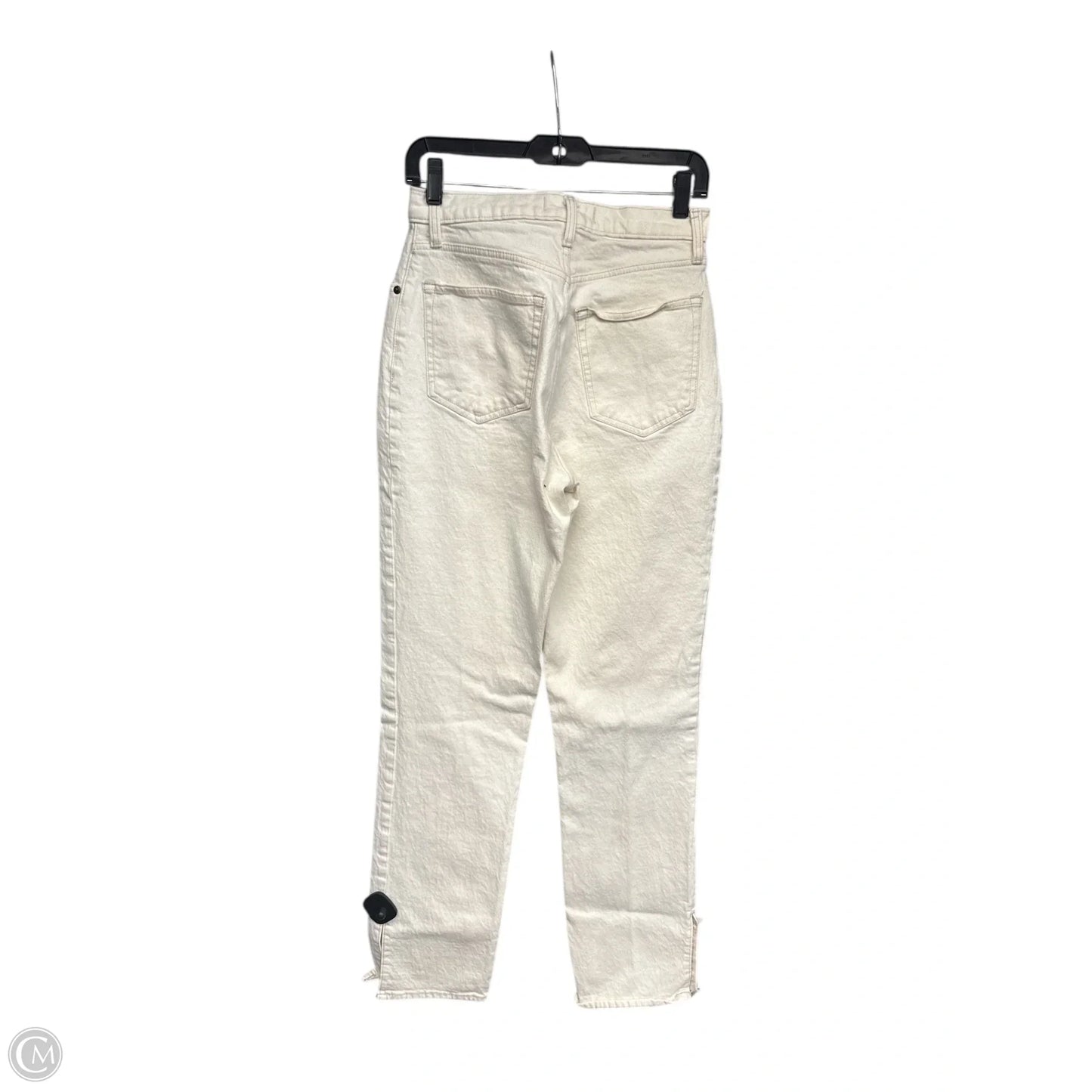 Jeans Straight By Abercrombie And Fitch In Cream Denim, Size: 6l