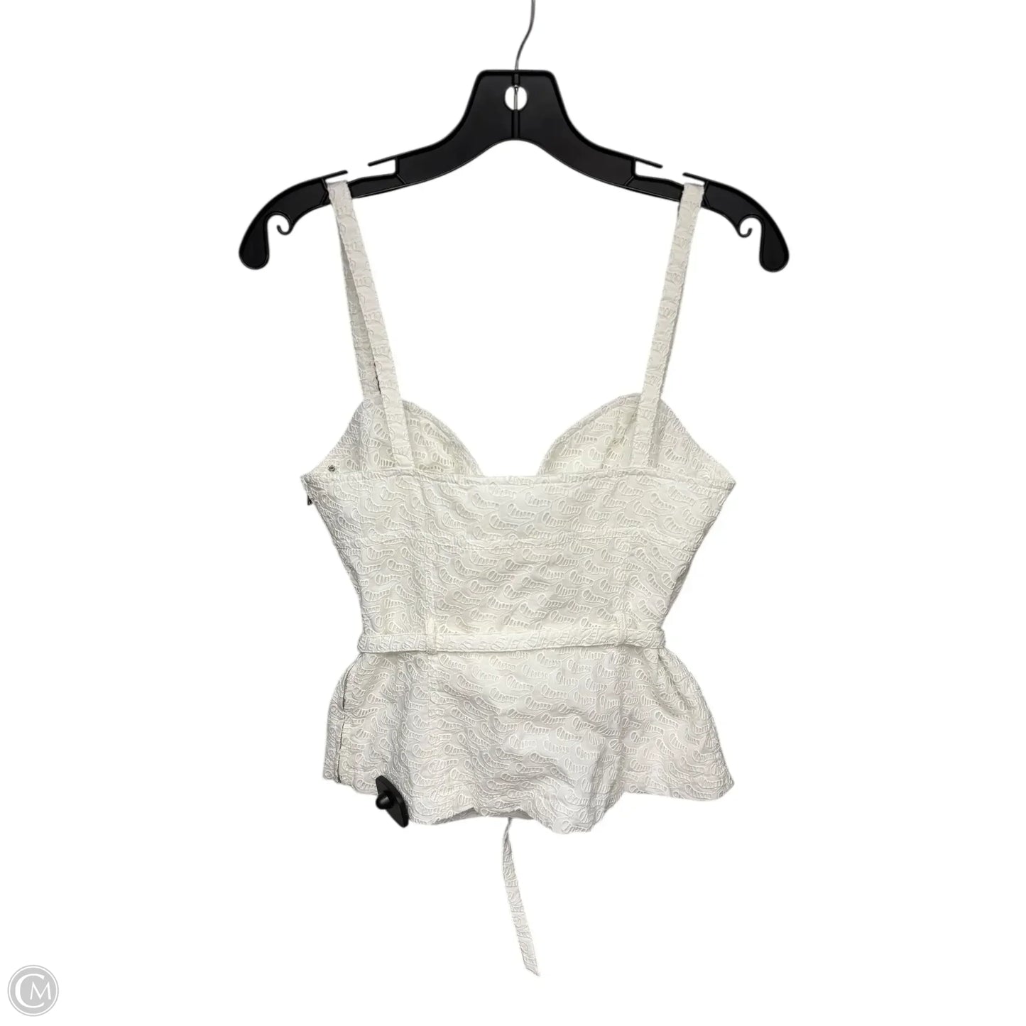 Top Sleeveless Designer By Tory Burch In White, Size: 8