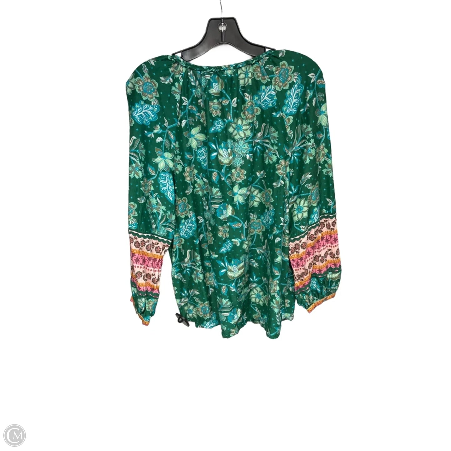 Top Long Sleeve By Sundance In Green & Pink, Size: M