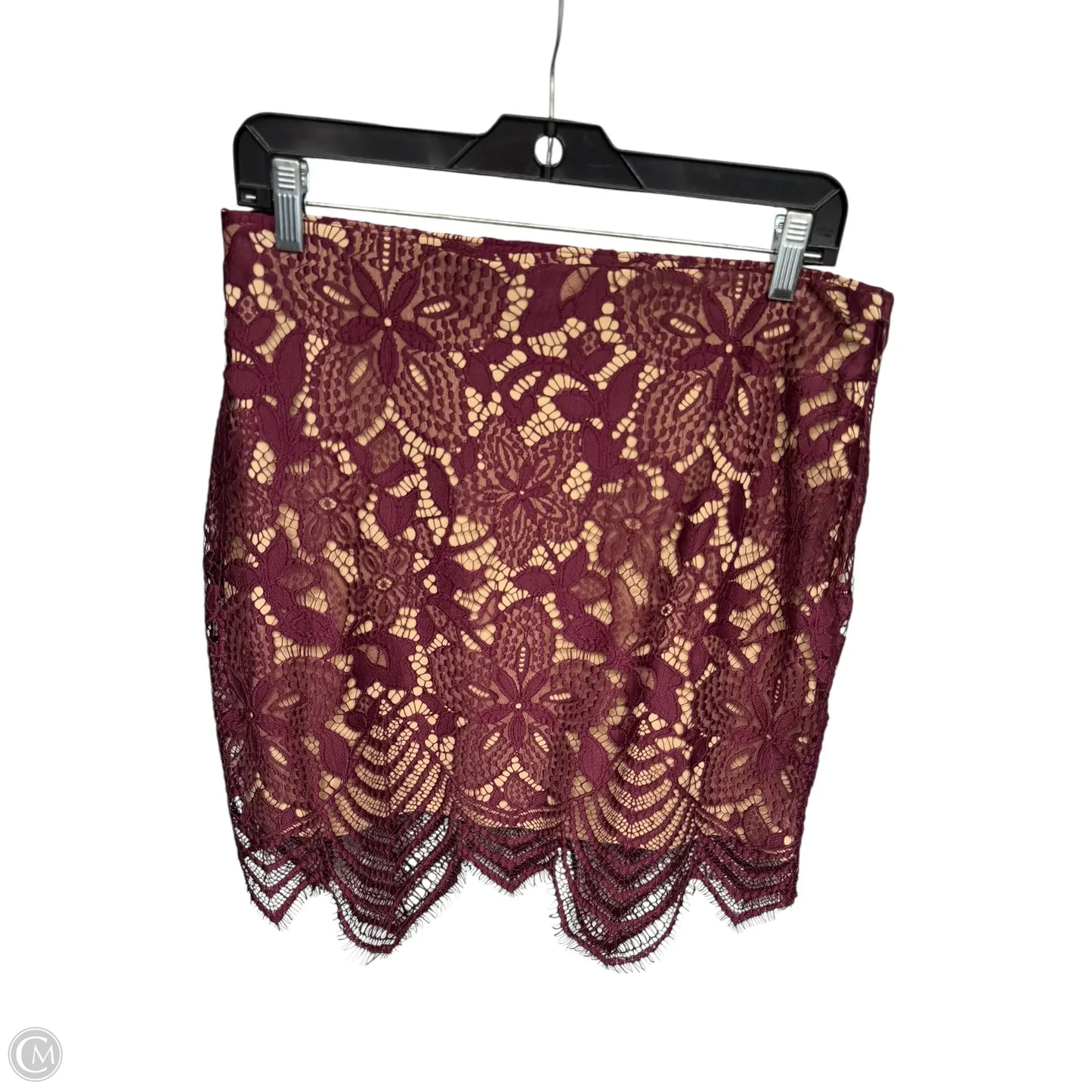 Skirt Midi By Express In Maroon, Size: 10