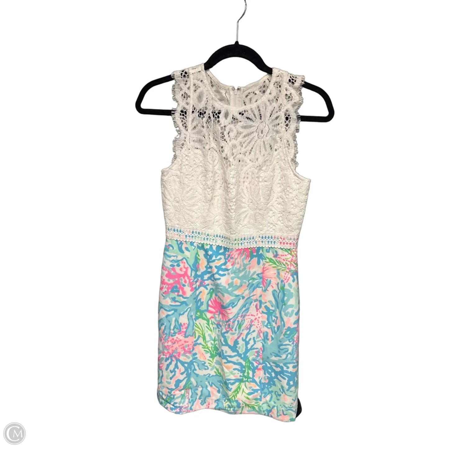 Dress Party Midi By Lilly Pulitzer In White & Blue, Size: 2