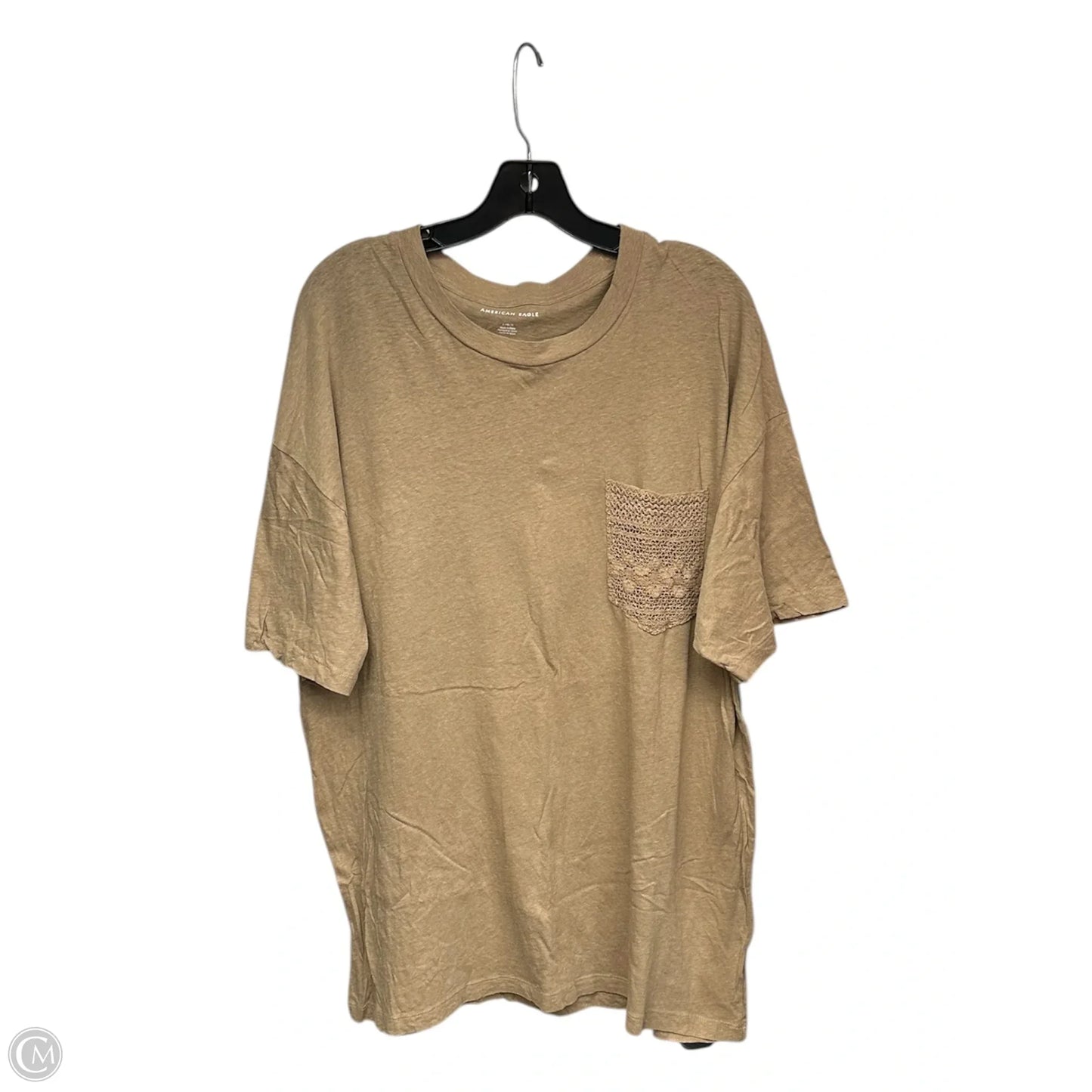 Tunic Short Sleeve By American Eagle In Tan, Size: L