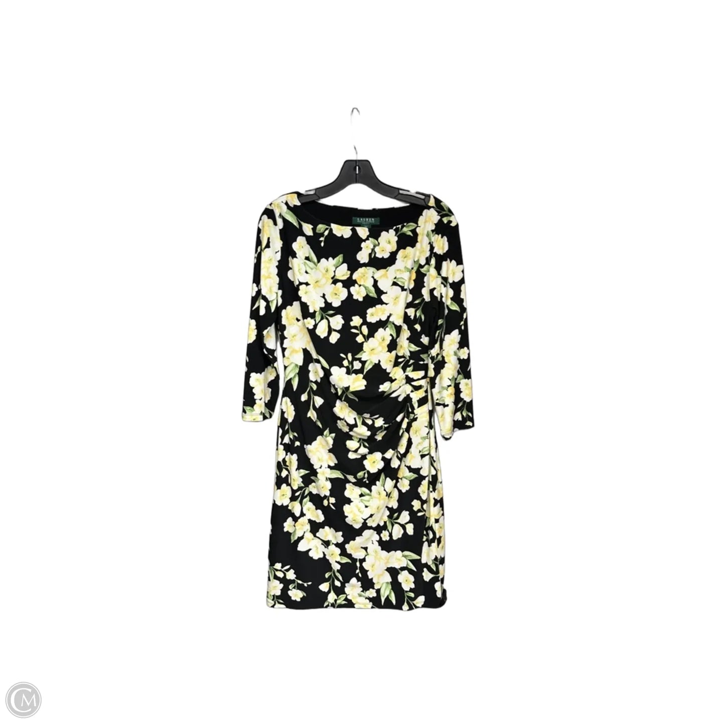 Dress Work By Lauren By Ralph Lauren In Black & Yellow, Size: 12