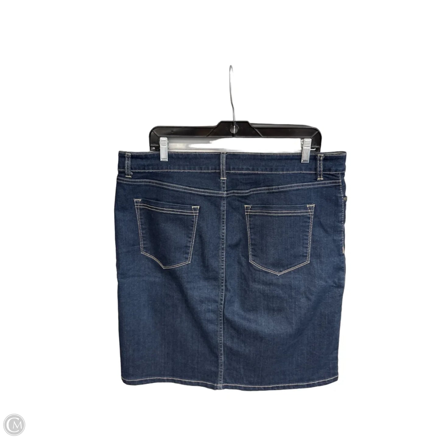 Skirt Midi By Croft And Barrow In Blue Denim, Size: 14