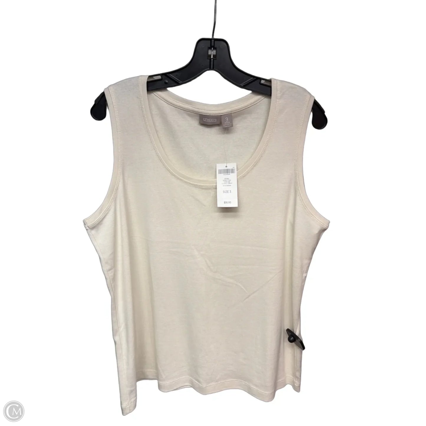 Top Sleeveless Basic By Chicos In Cream, Size: Xl