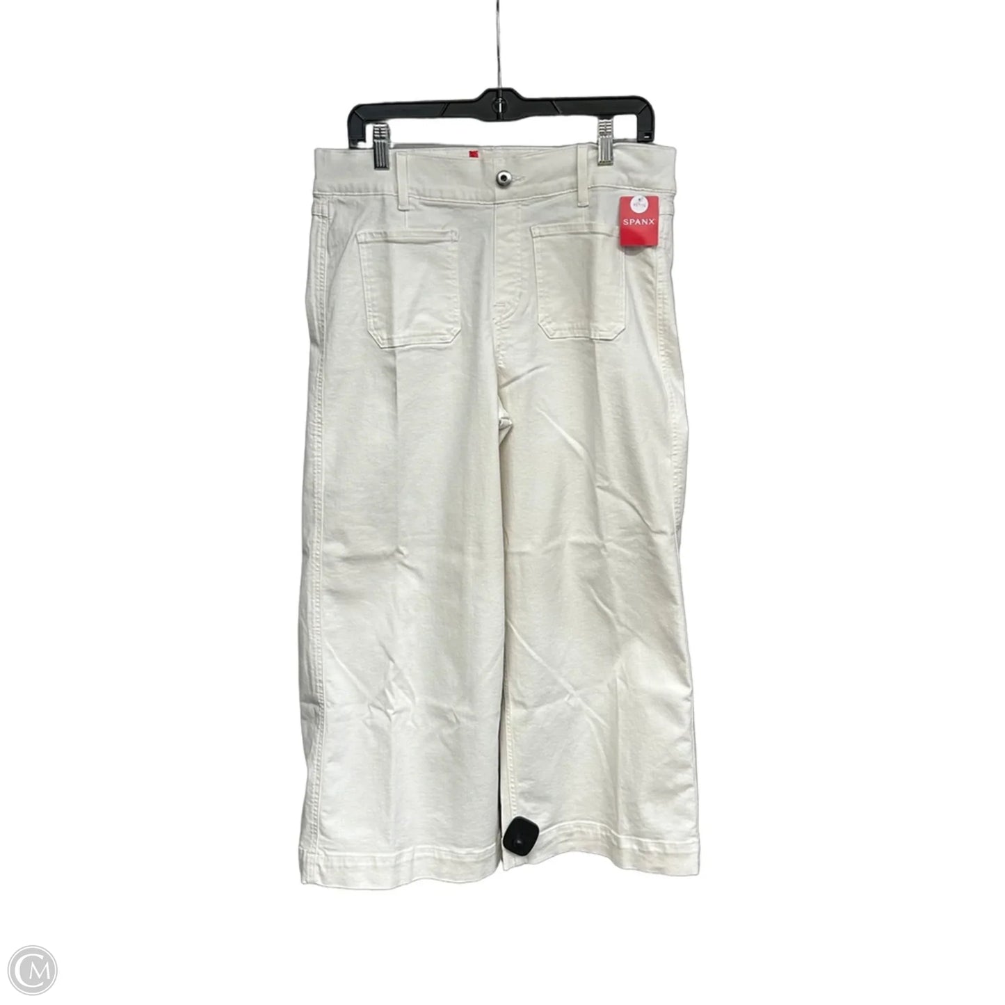 Pants Cropped By Spanx In Cream Denim, Size: Xlp