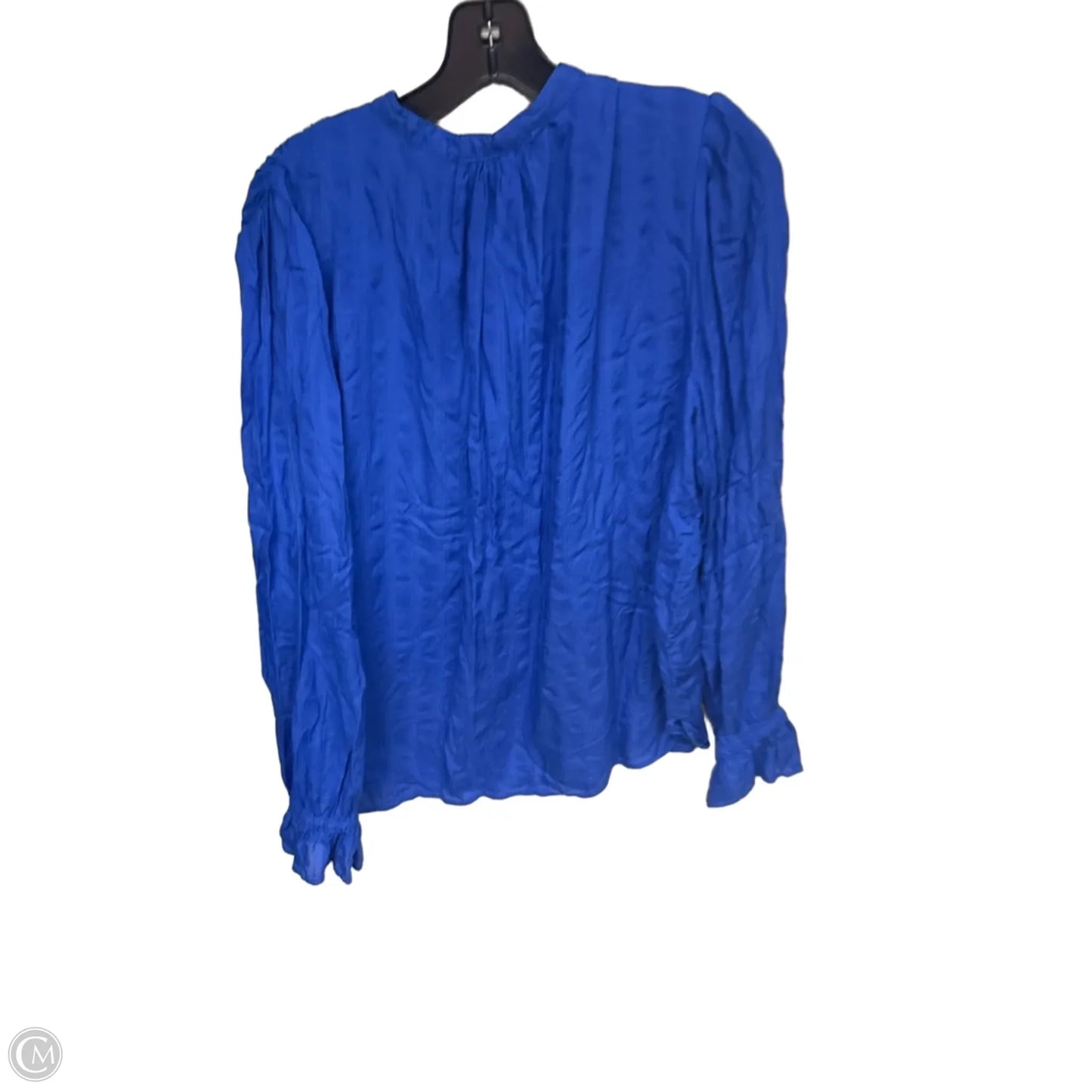 Blouse Long Sleeve By Loft In Blue, Size: Xl