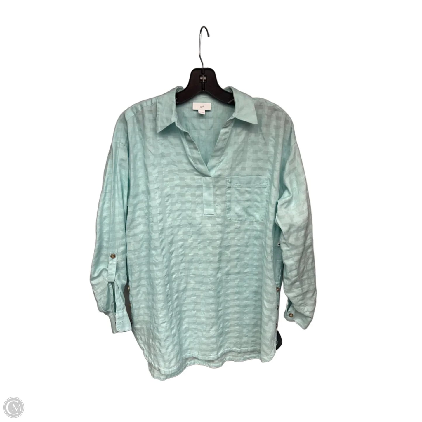 Tunic Long Sleeve By J. Jill In Aqua, Size: Xs