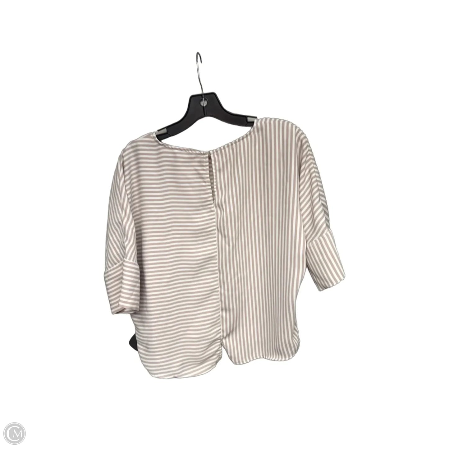 Top Short Sleeve By Express In Striped Pattern, Size: S