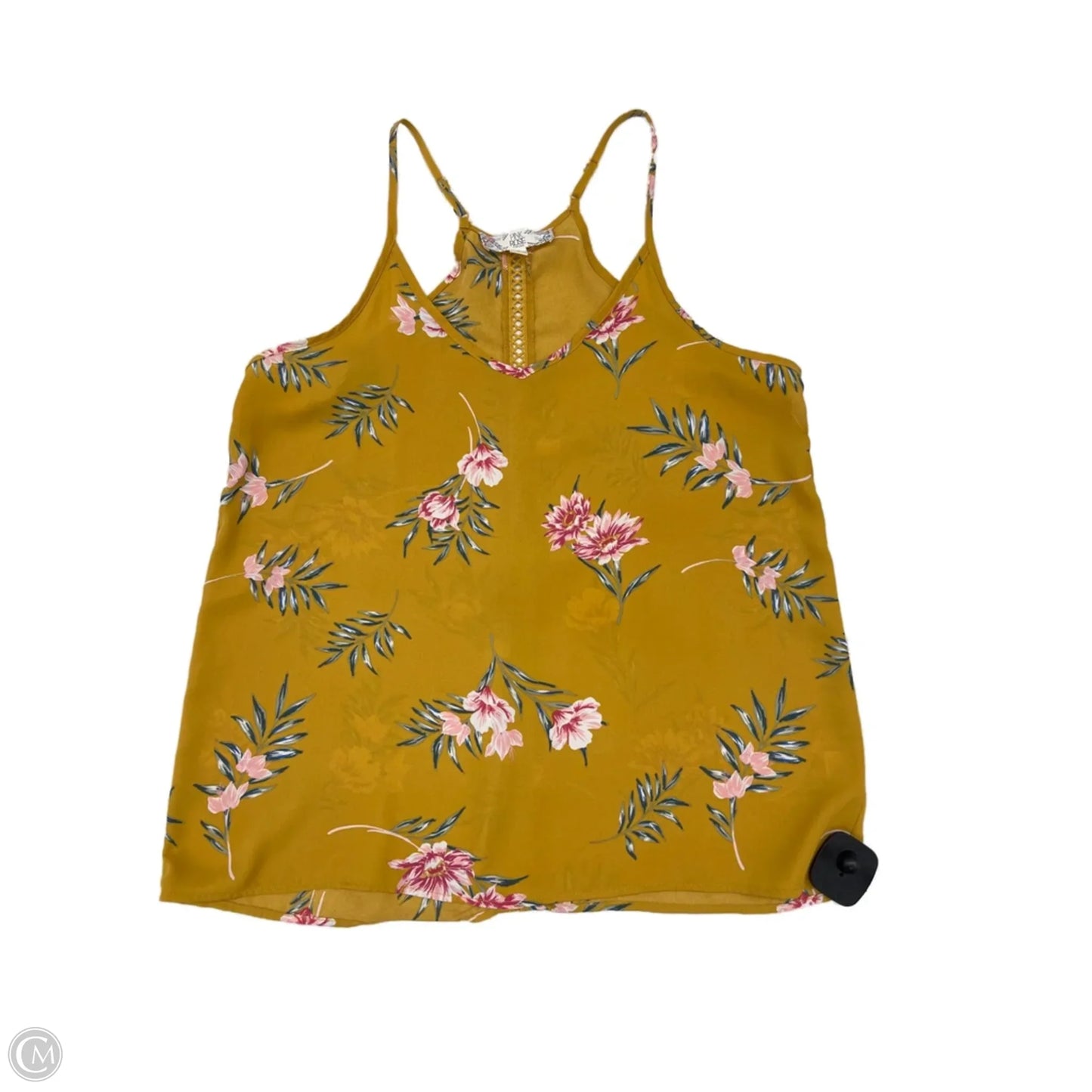 Top Sleeveless By Pink Rose In Yellow, Size: M
