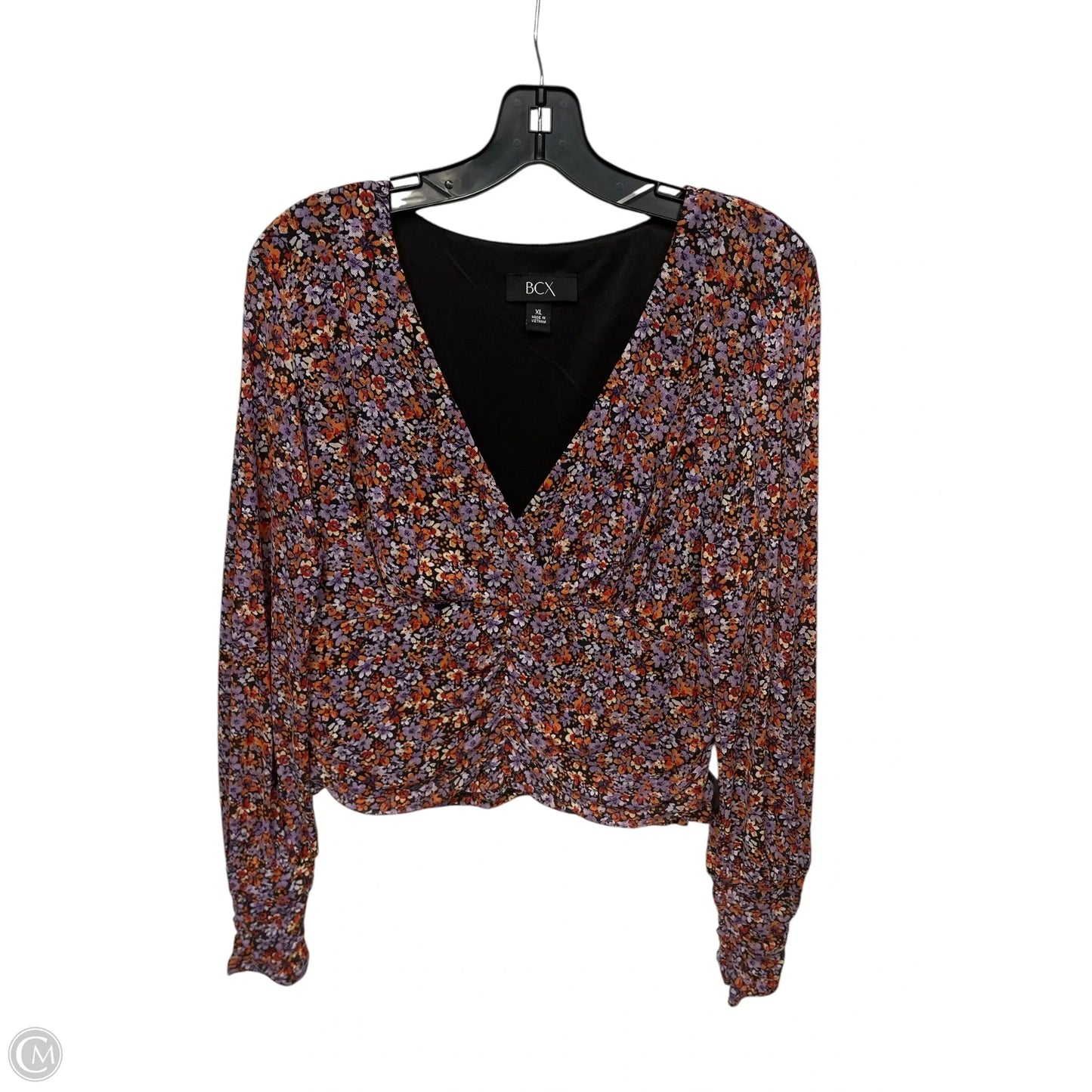 Top Long Sleeve By Bcx In Floral Print, Size: Xl
