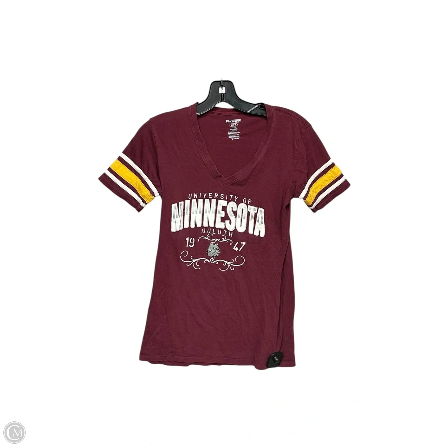 Athletic Top Short Sleeve By Clothes Mentor In Maroon, Size: M