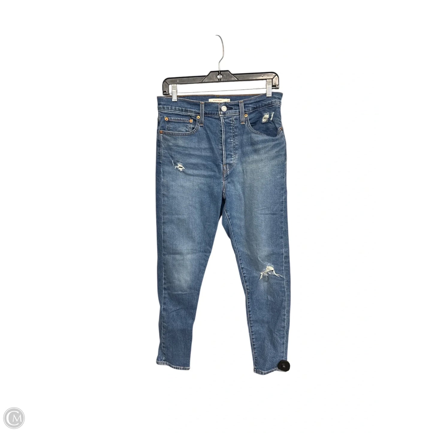 Jeans Skinny By Levis In Blue Denim, Size: 10