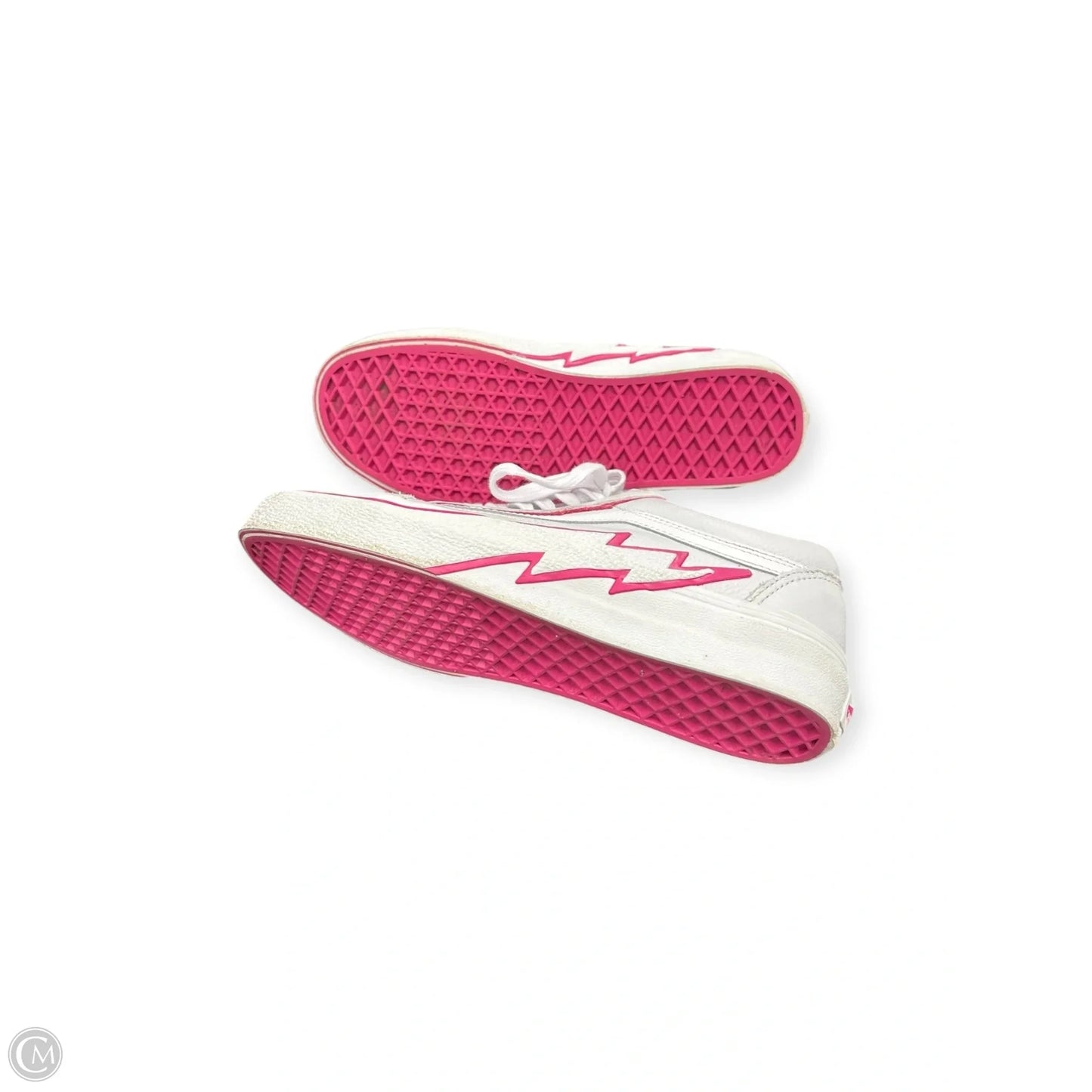 Shoes Sneakers By Vans In Pink & White, Size: 9