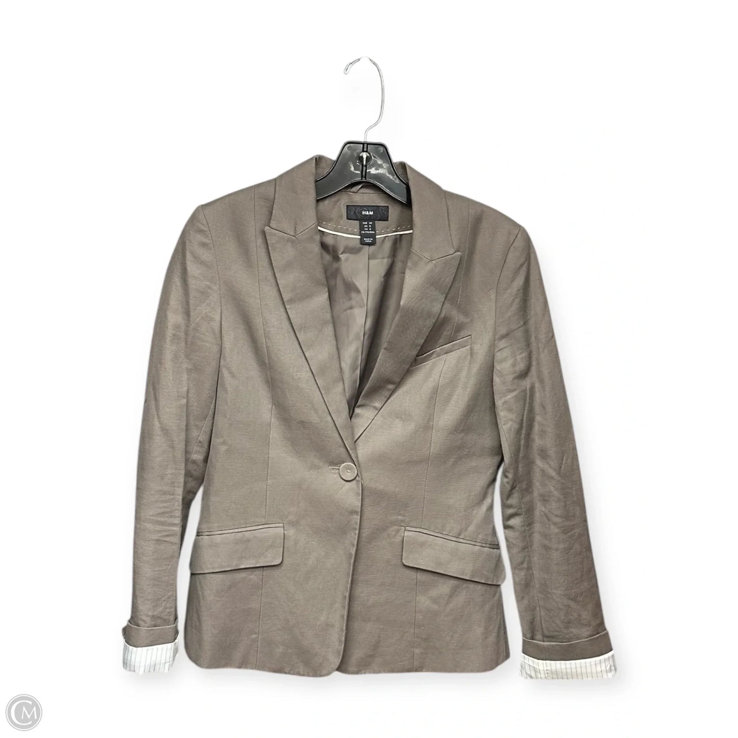 Blazer By H&m In Taupe, Size: 8