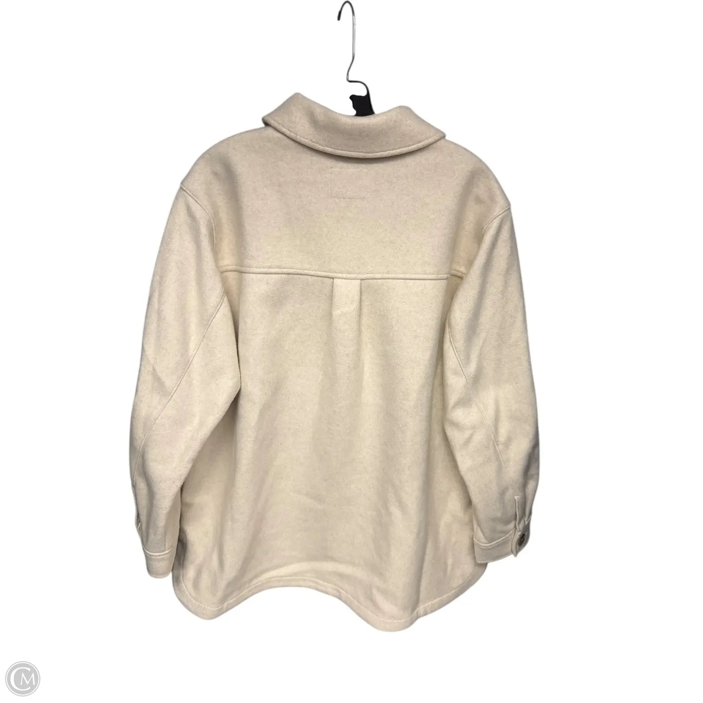 Jacket Shirt By Old Navy In Cream, Size: L