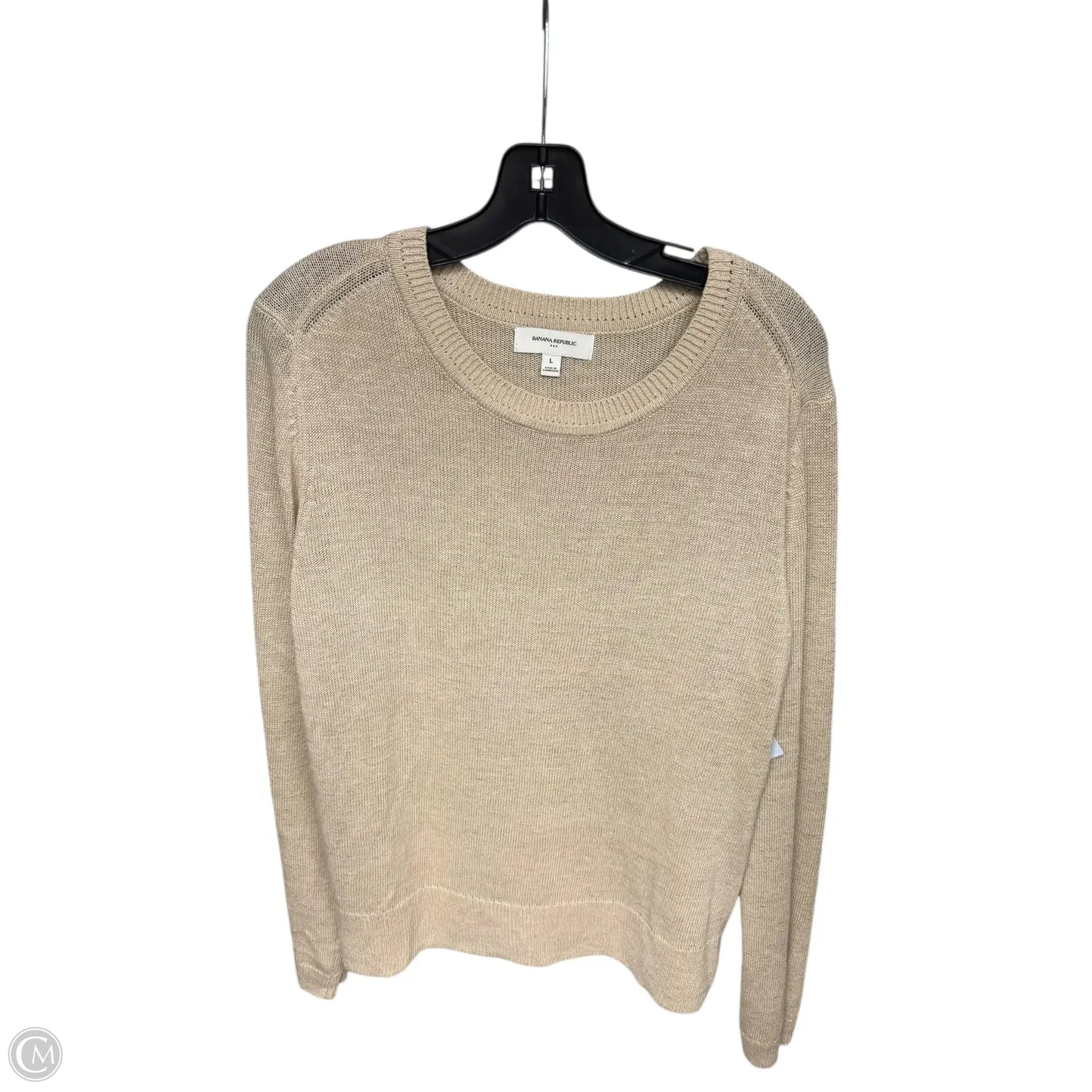 Sweater By Banana Republic In Tan, Size: L
