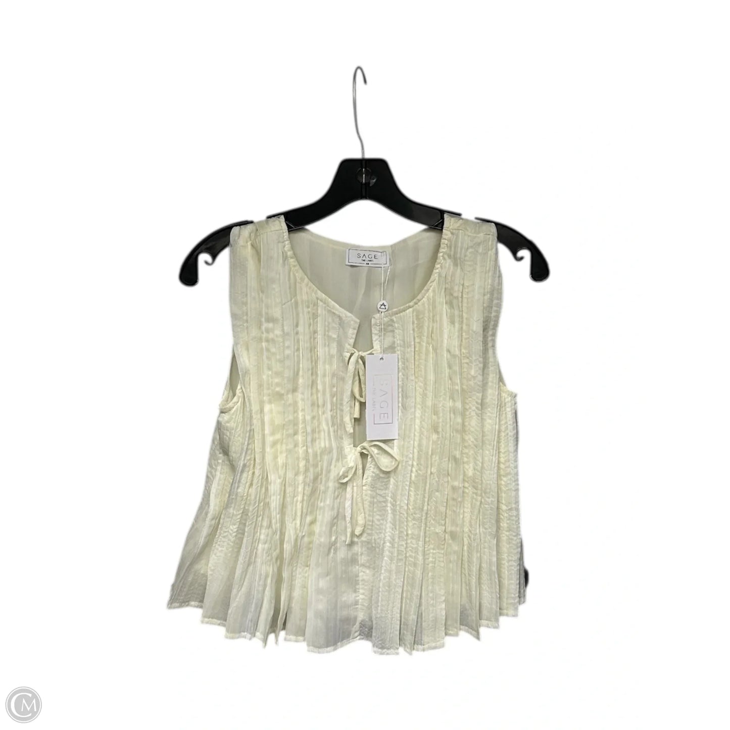 Top Sleeveless By Clothes Mentor In Yellow, Size: Xs