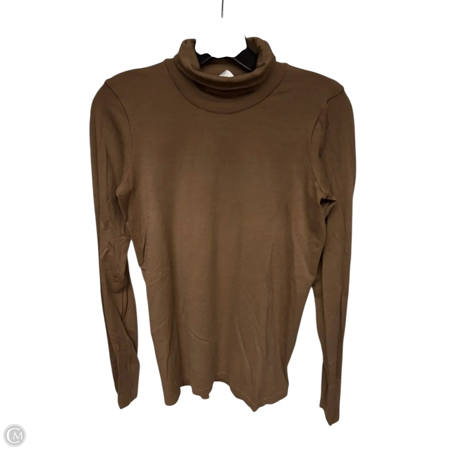 Top Long Sleeve By Athleta In Brown, Size: M