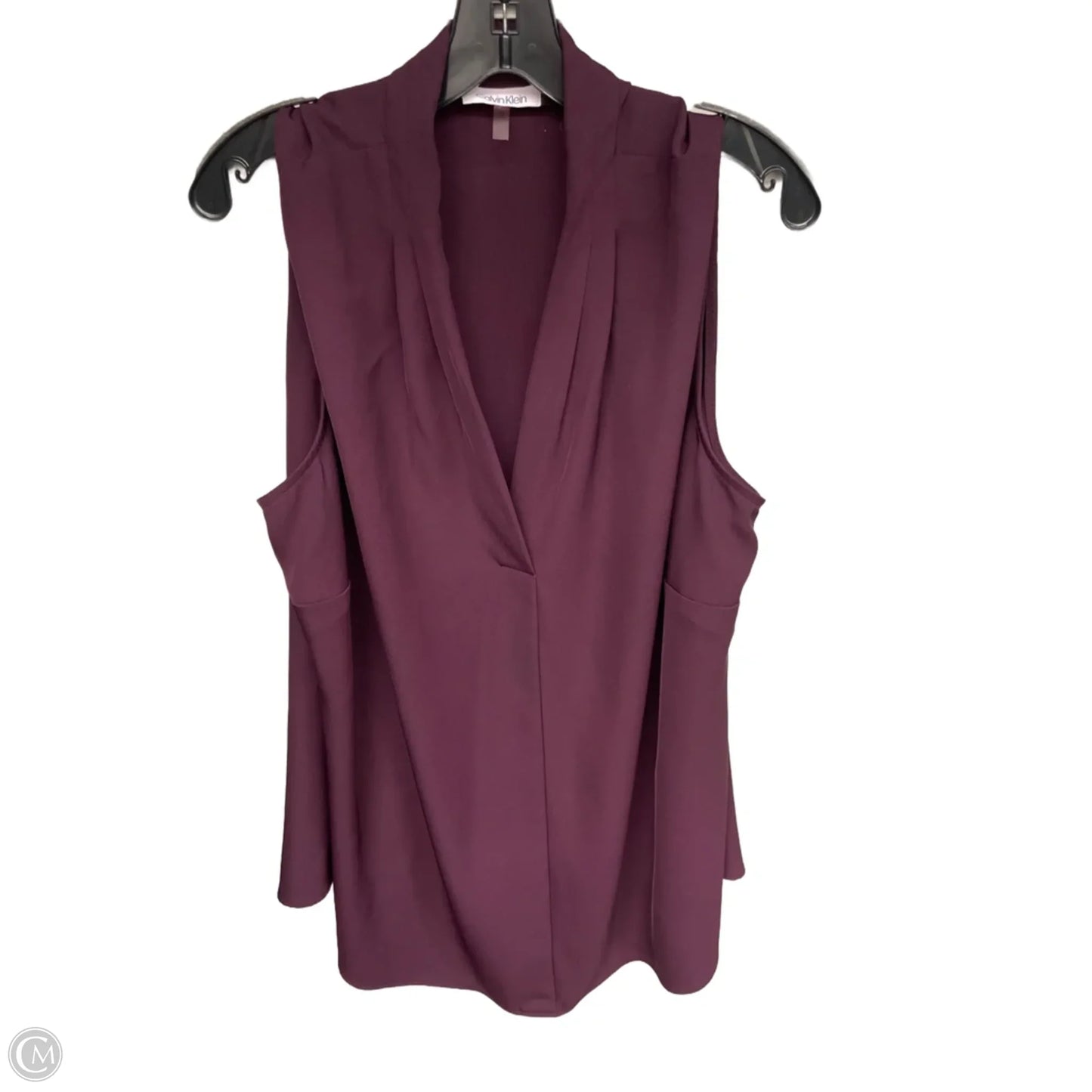Top Sleeveless By Calvin Klein In Purple, Size: 2x