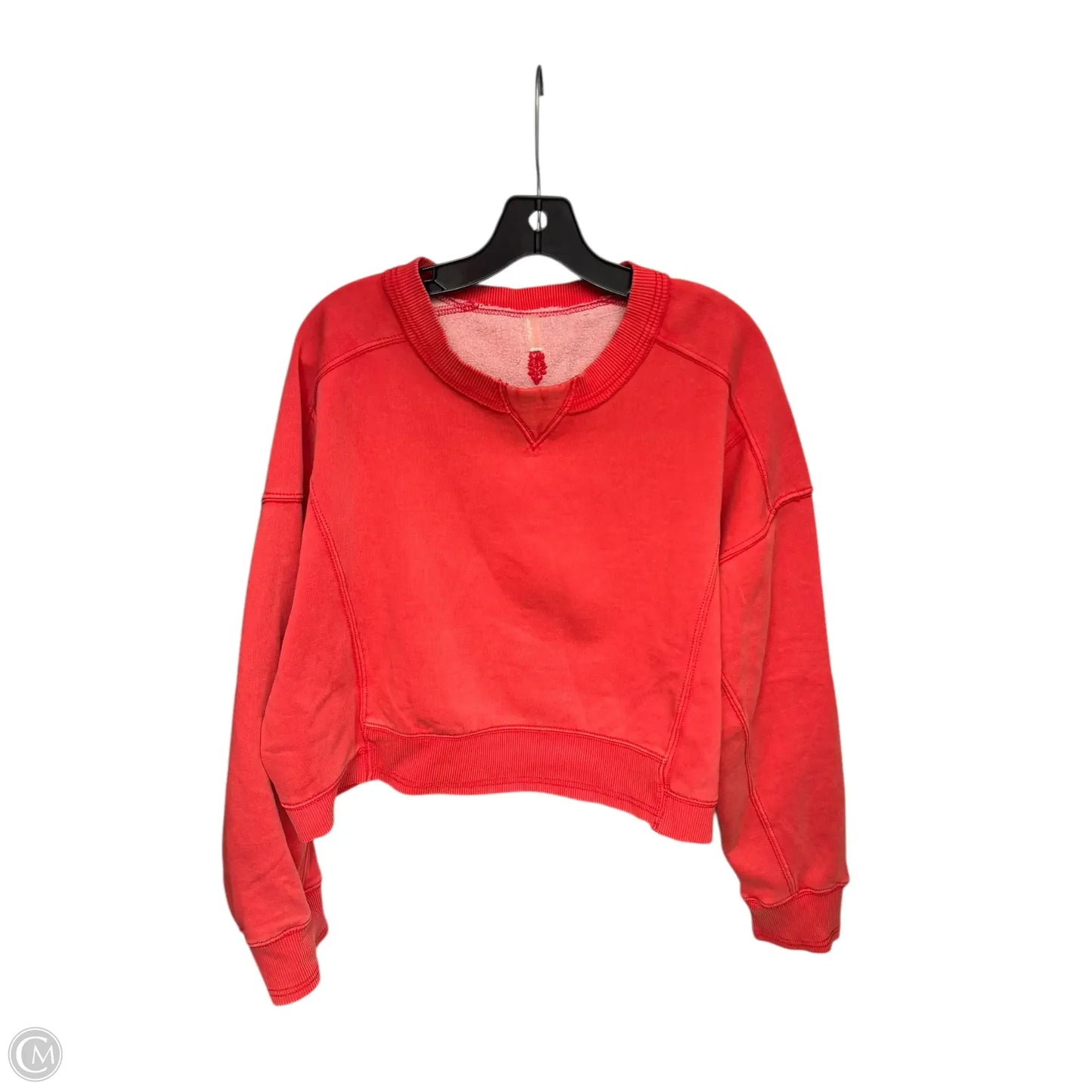 Athletic Sweatshirt Crewneck By Free People In Orange, Size: M