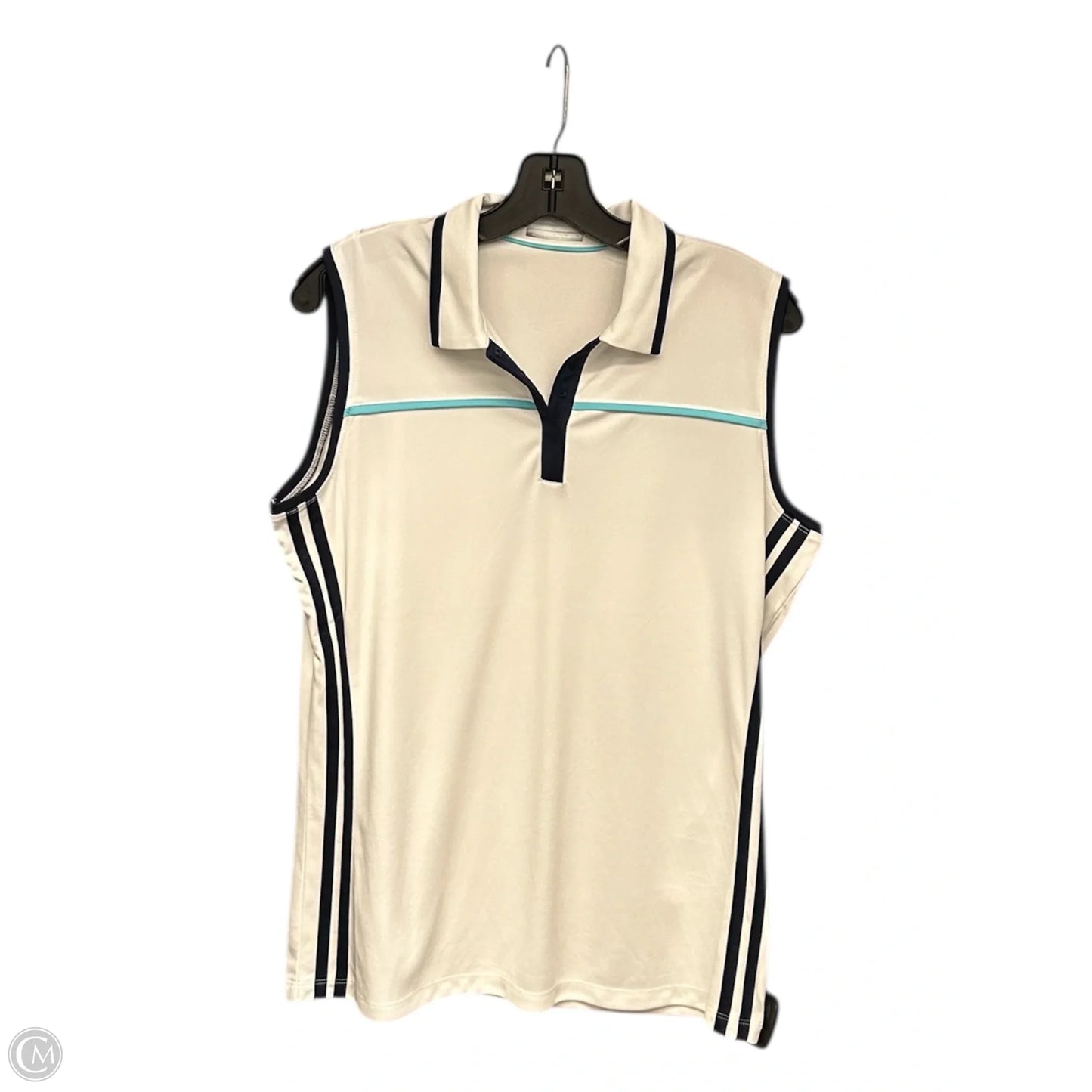 Athletic Tank Top By Callaway In Blue & White, Size: L