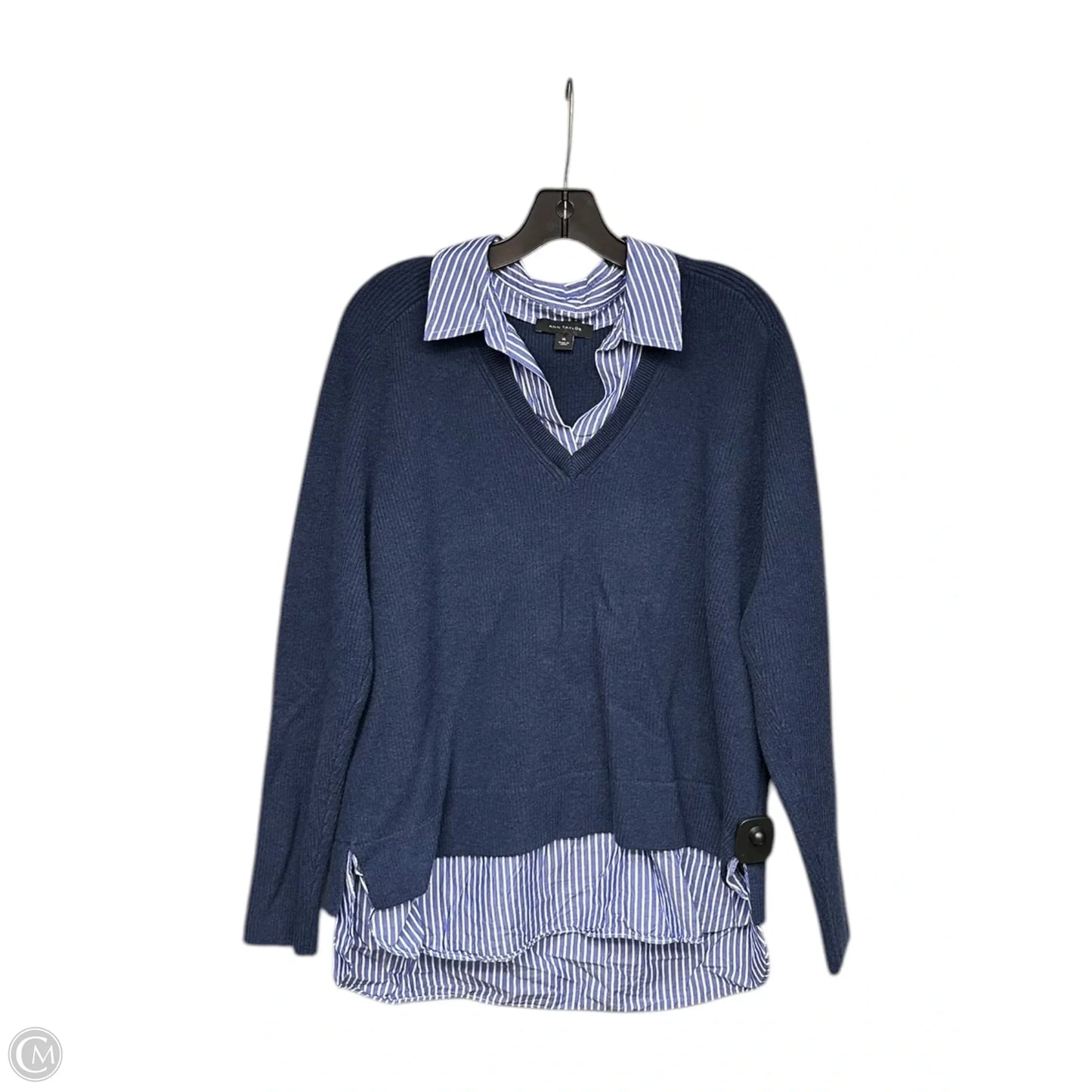 Sweater By Ann Taylor In Navy, Size: Xl