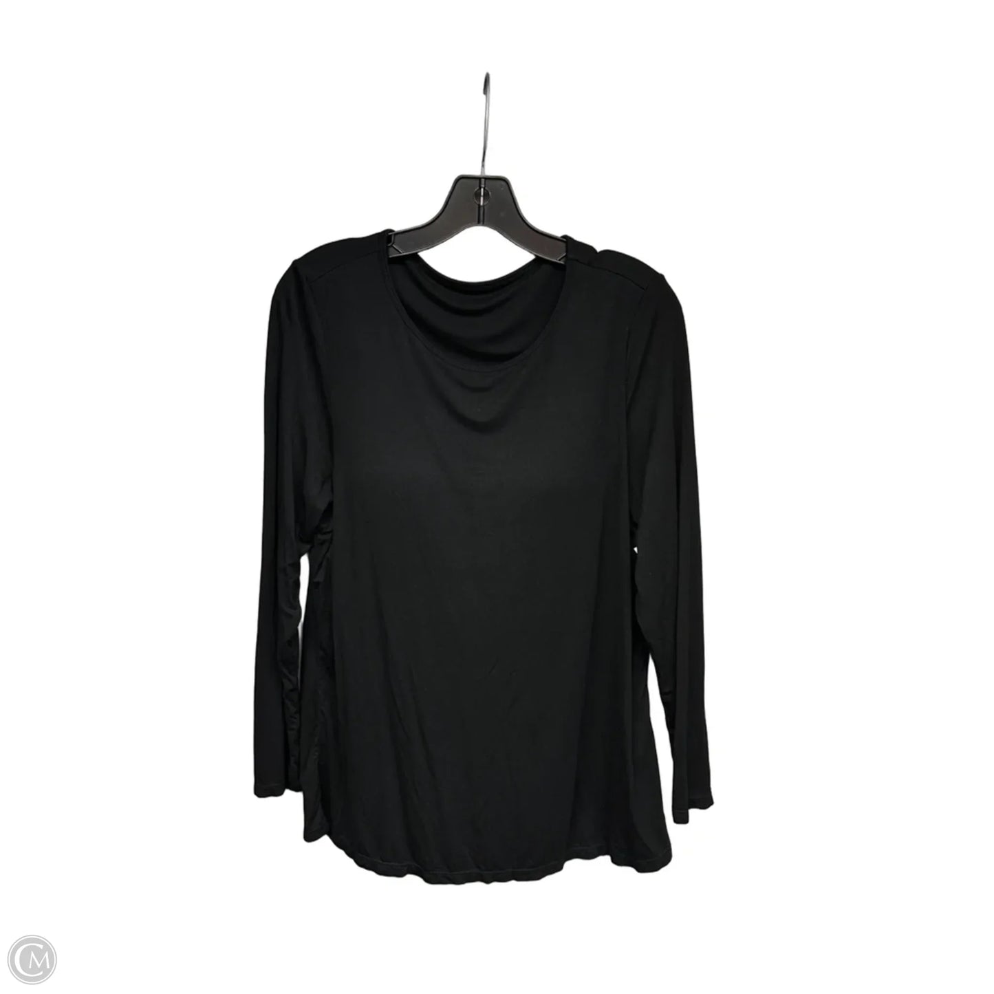 Top Long Sleeve Basic By Clothes Mentor In Black, Size: 1x
