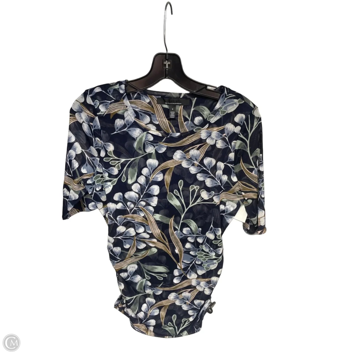 Top Short Sleeve By White House Black Market In Floral Print, Size: S